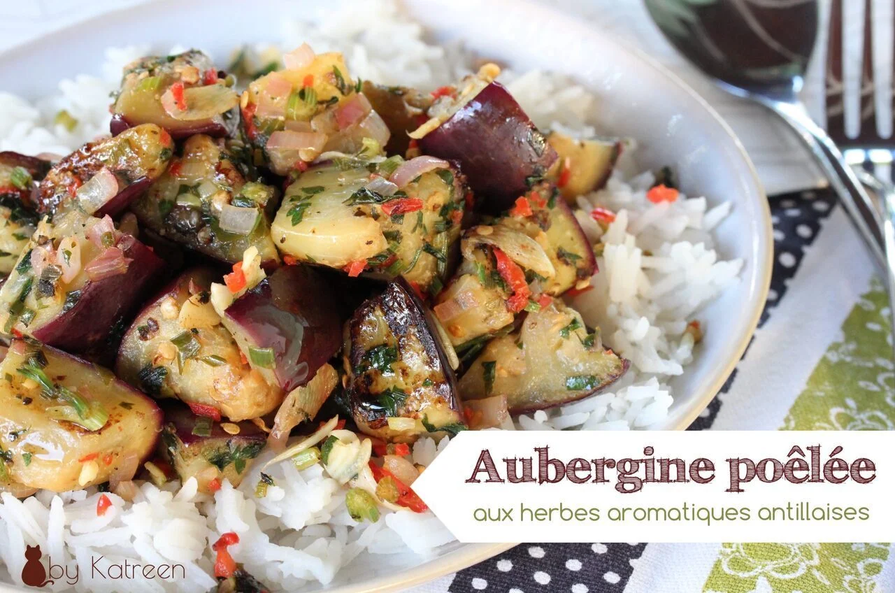 Aubergine poêlée aux herbes aromatiques