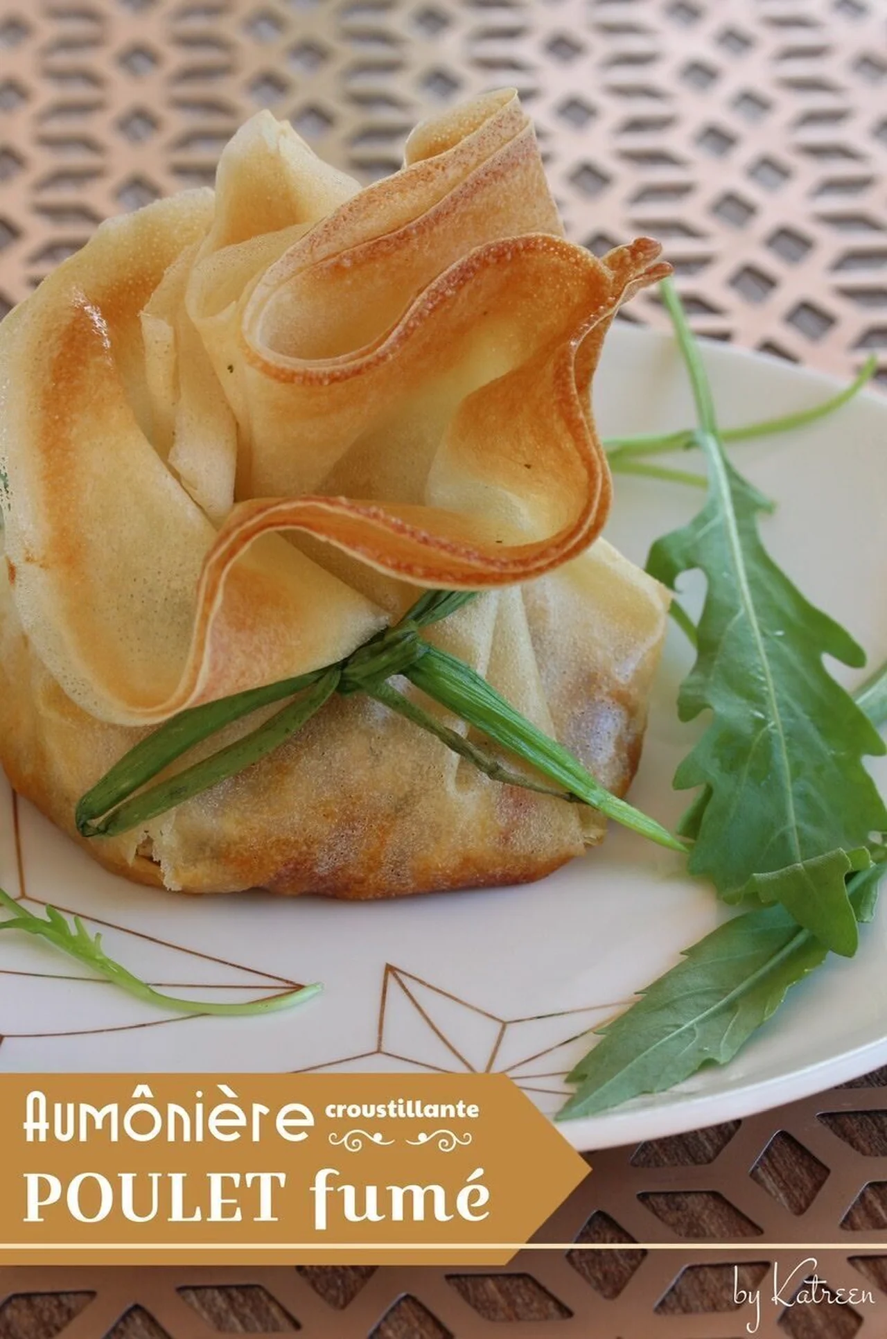 Aumônières au poulet fumé