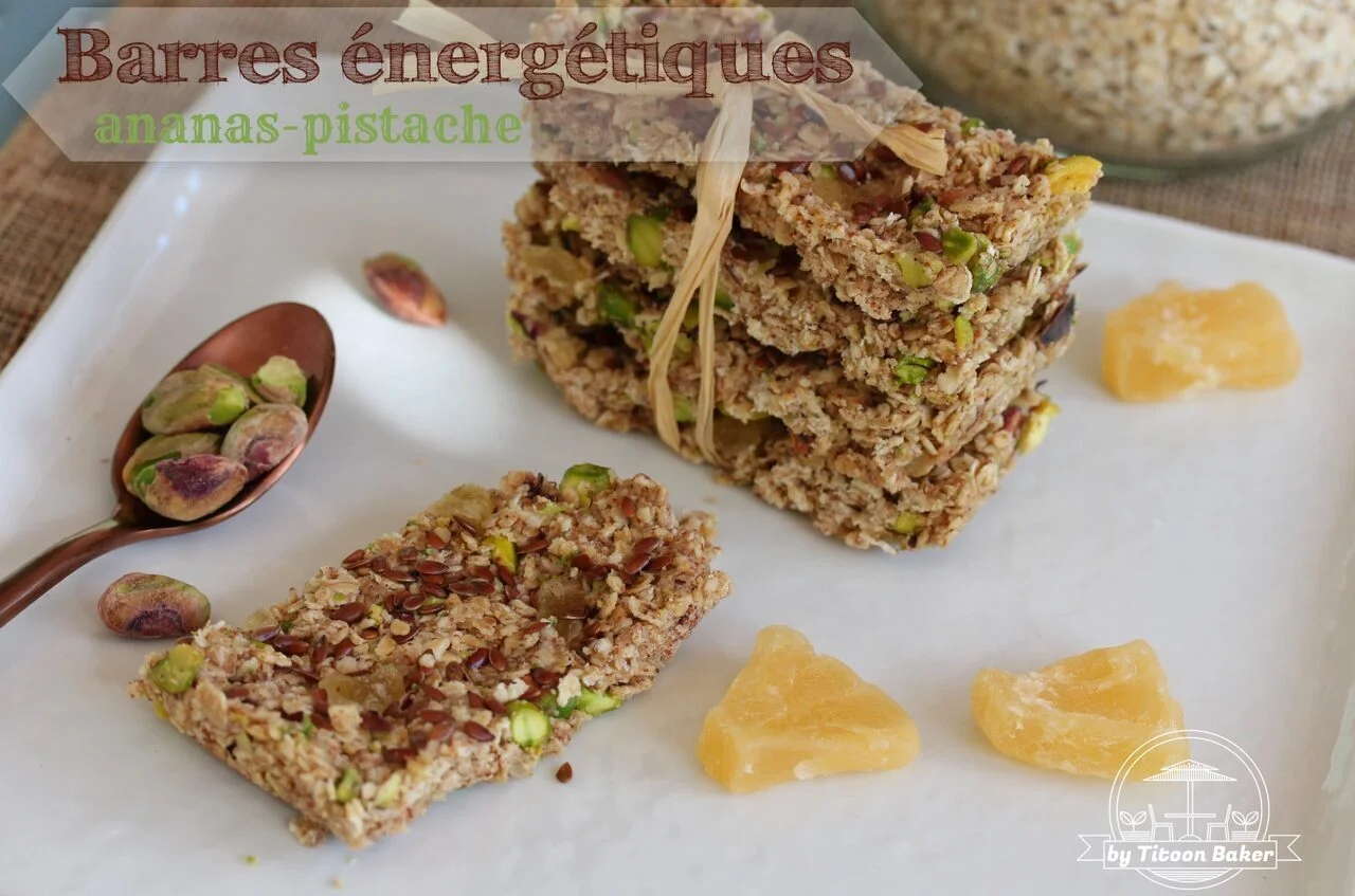 Barres énergétiques ananas-pistache