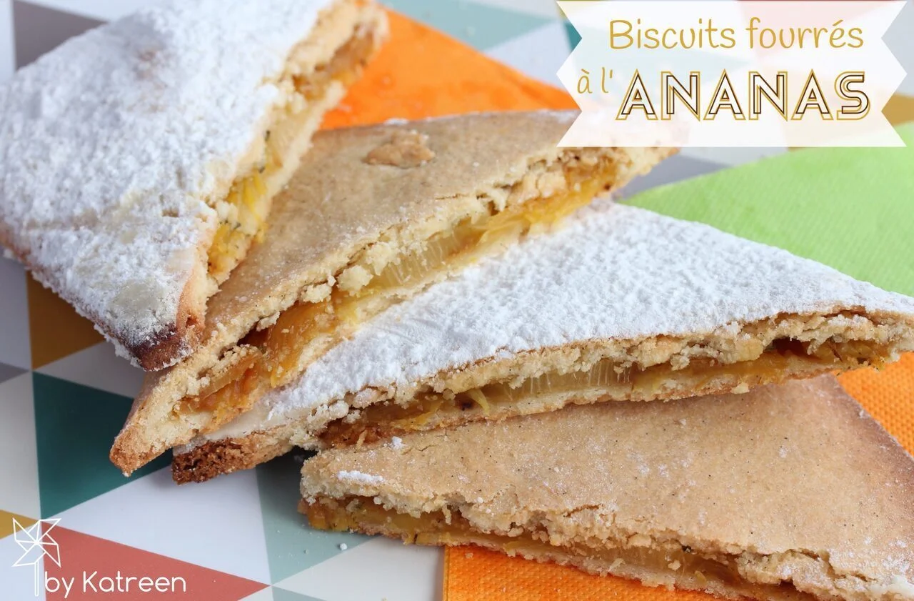 Biscuits fourrés à l'ananas