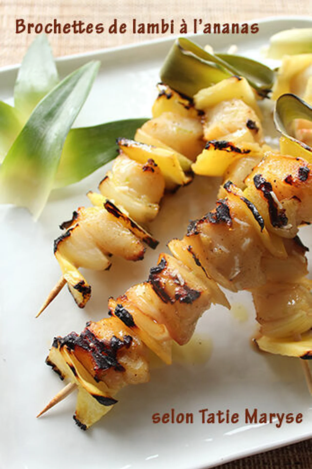 Brochettes de lambi grillé