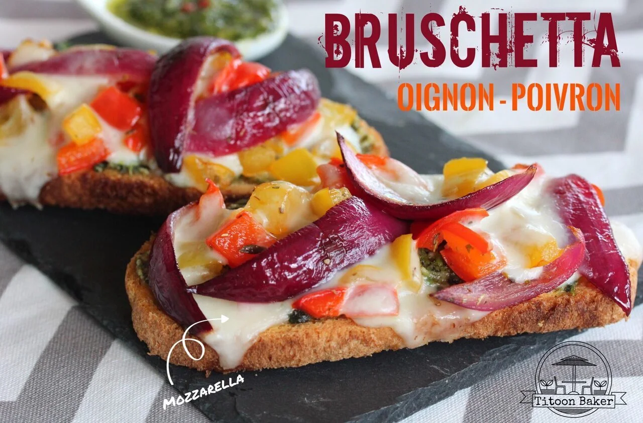 Bruschetta oignon-poivron