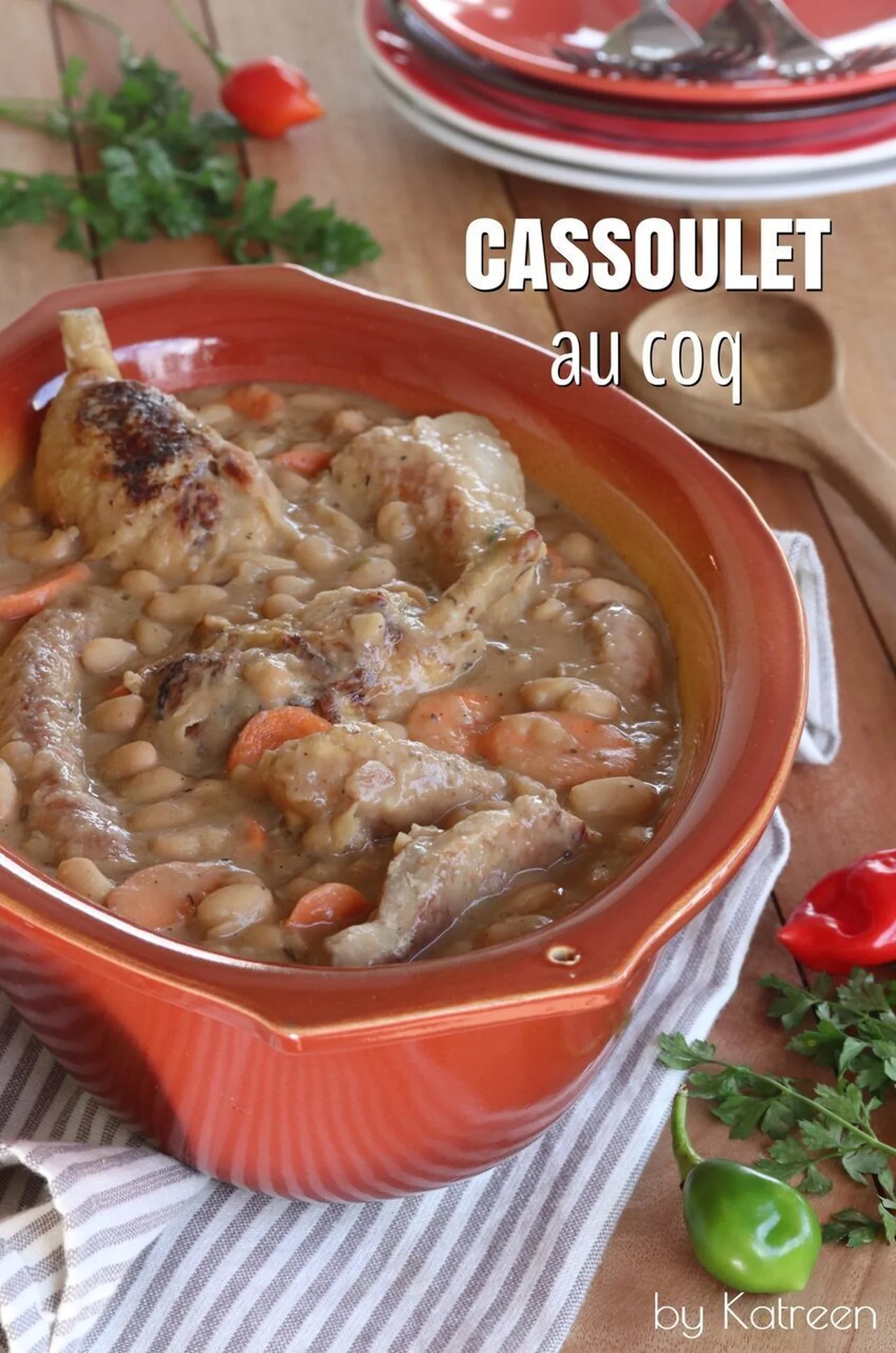Cassoulet au coq local