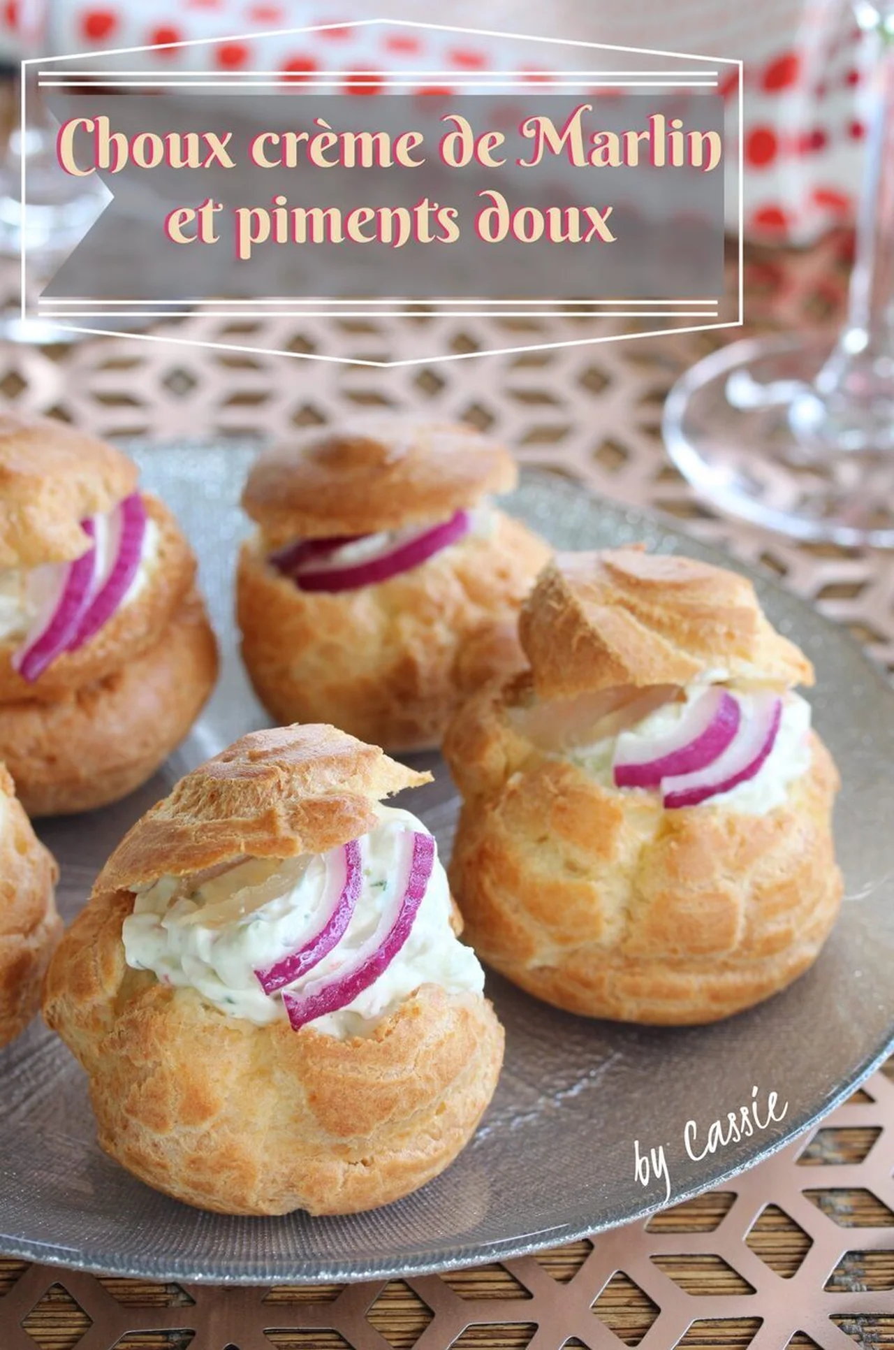 Choux crème de marlin et piments doux