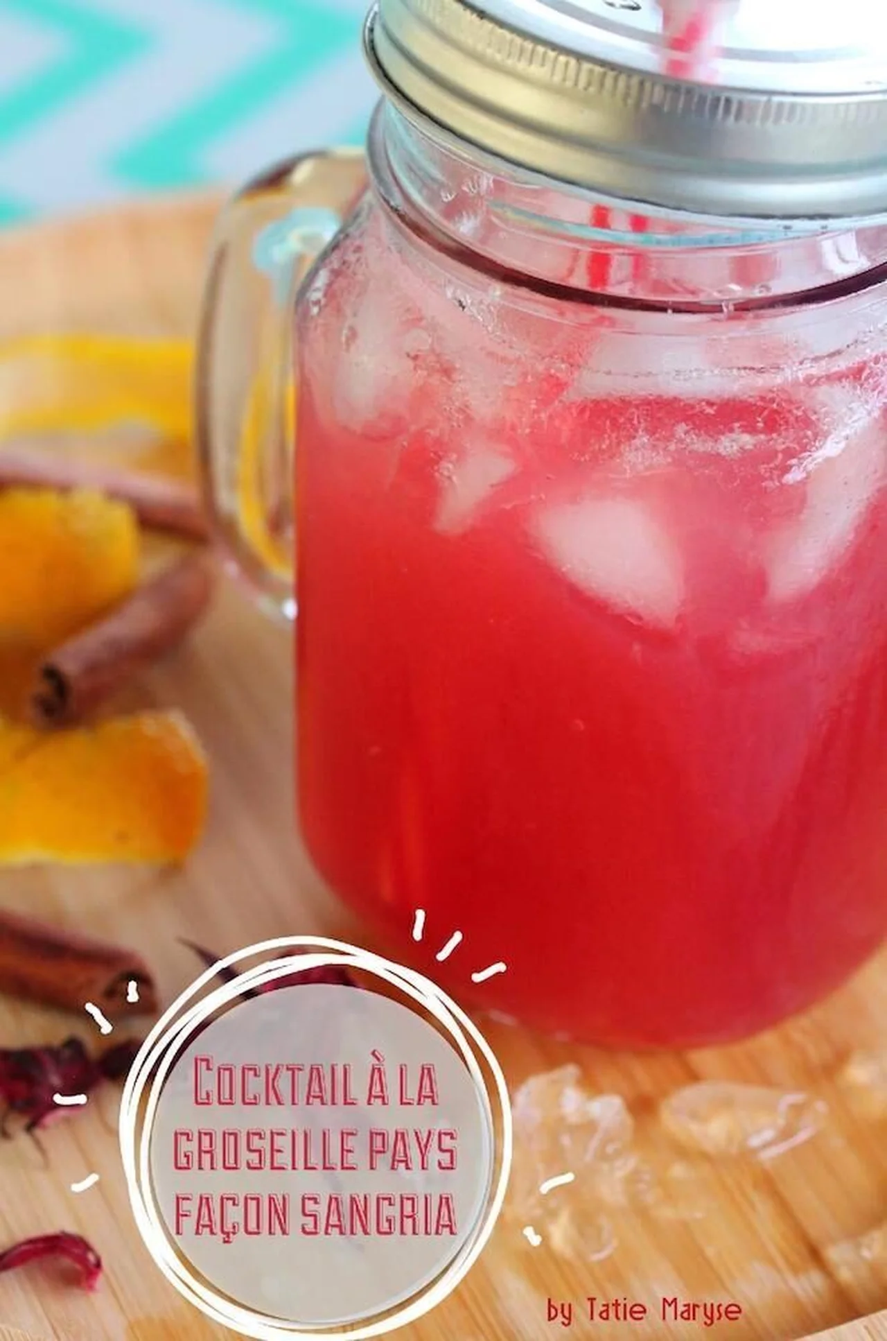 Cocktail à la groseille pays façon sangria
