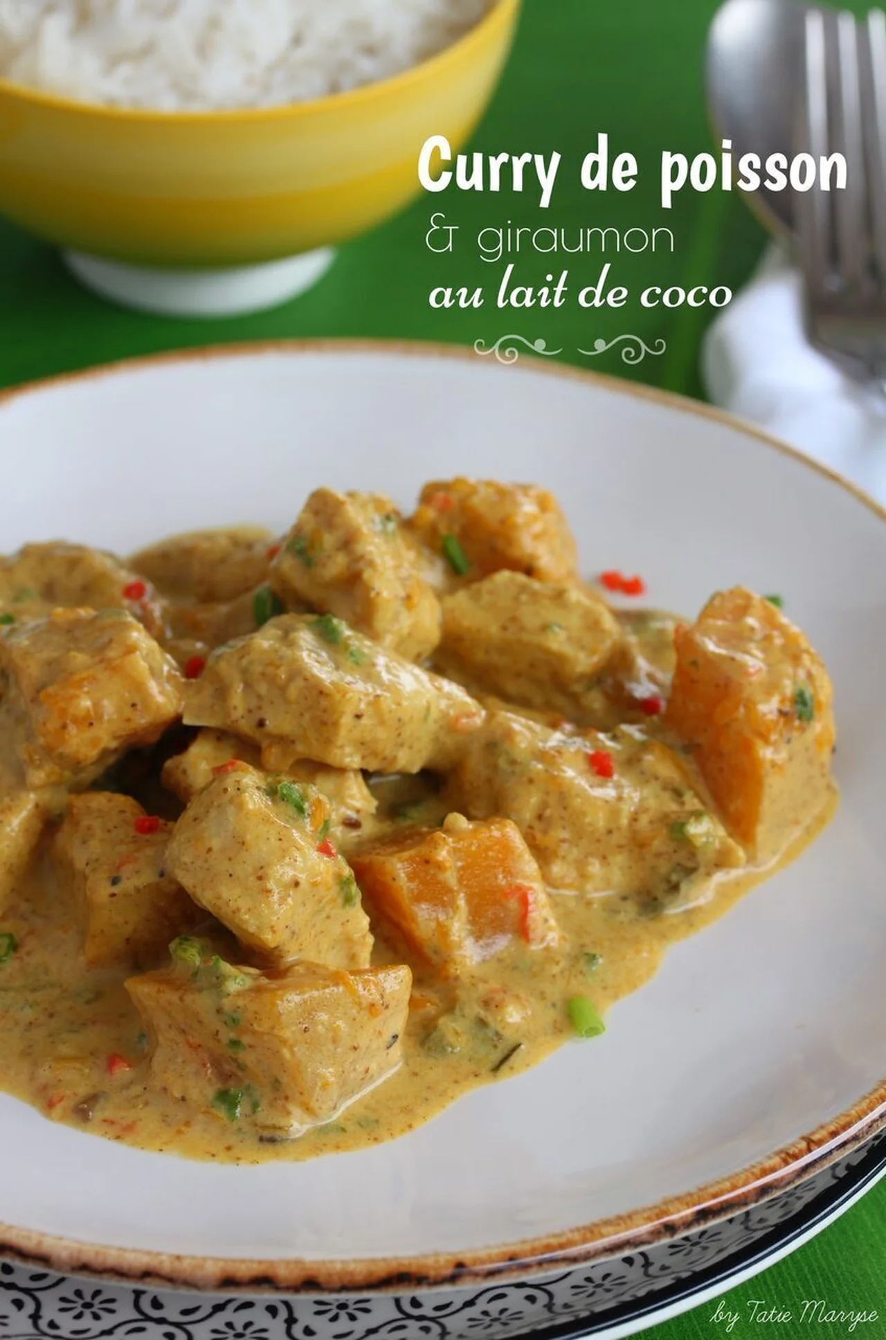 Curry de poisson et giraumon au lait de coco