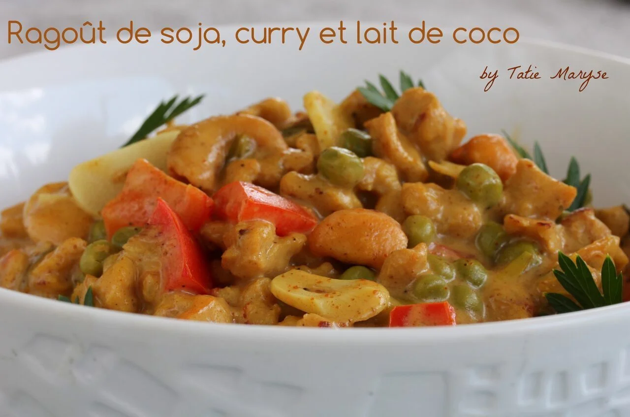 Curry de soja au lait de coco