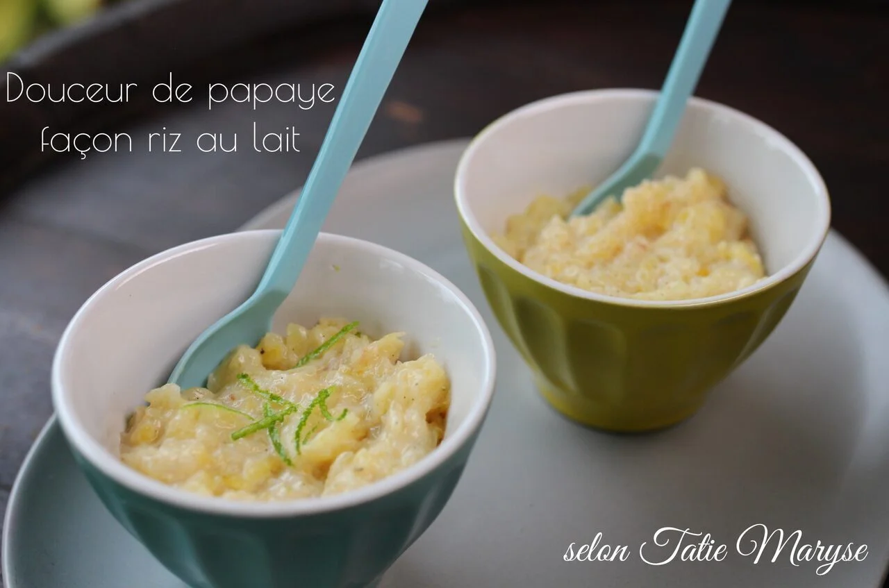 Douceur de papaye façon riz au lait