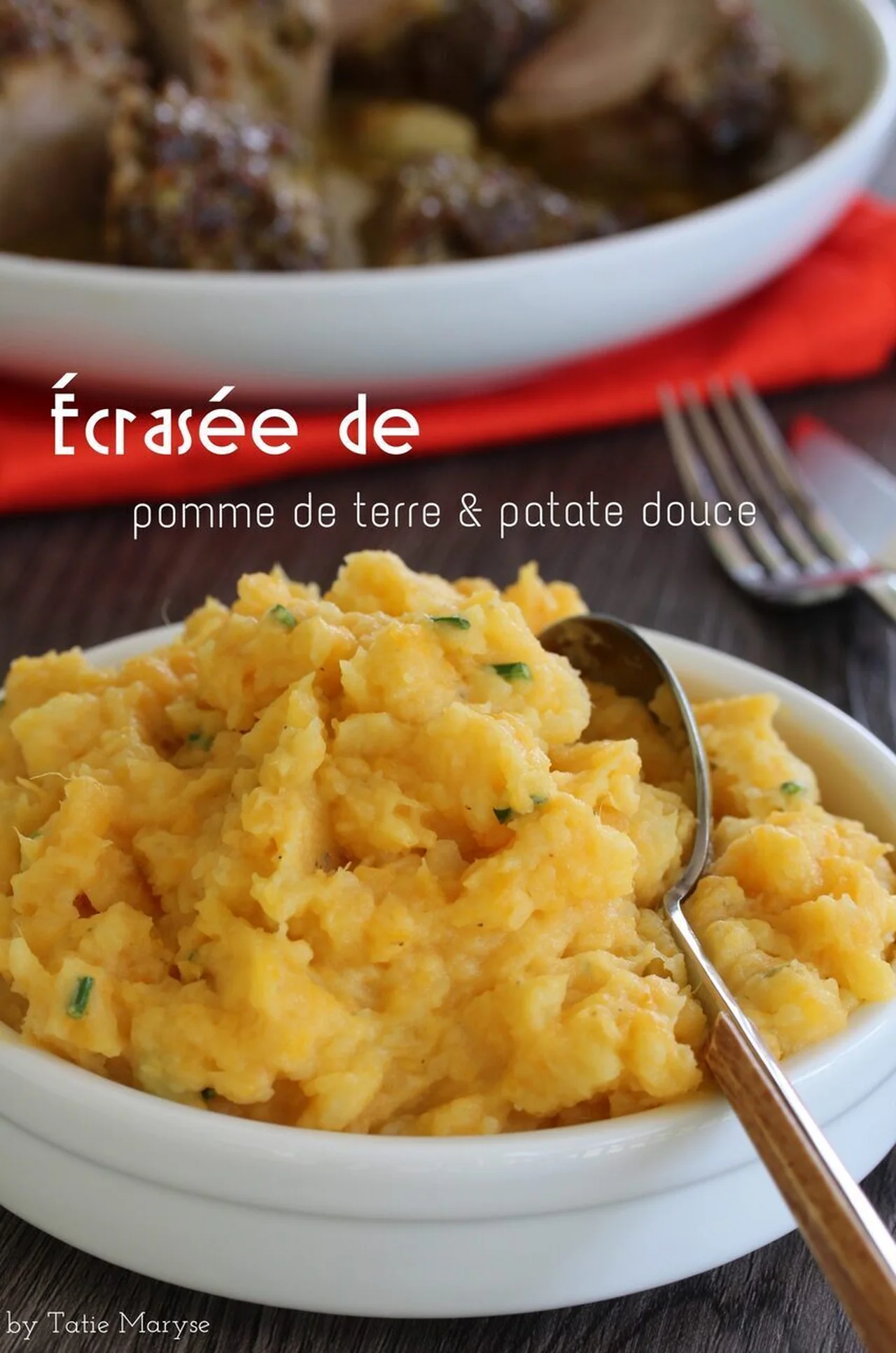 Écrasée de pomme de terre et patate douce