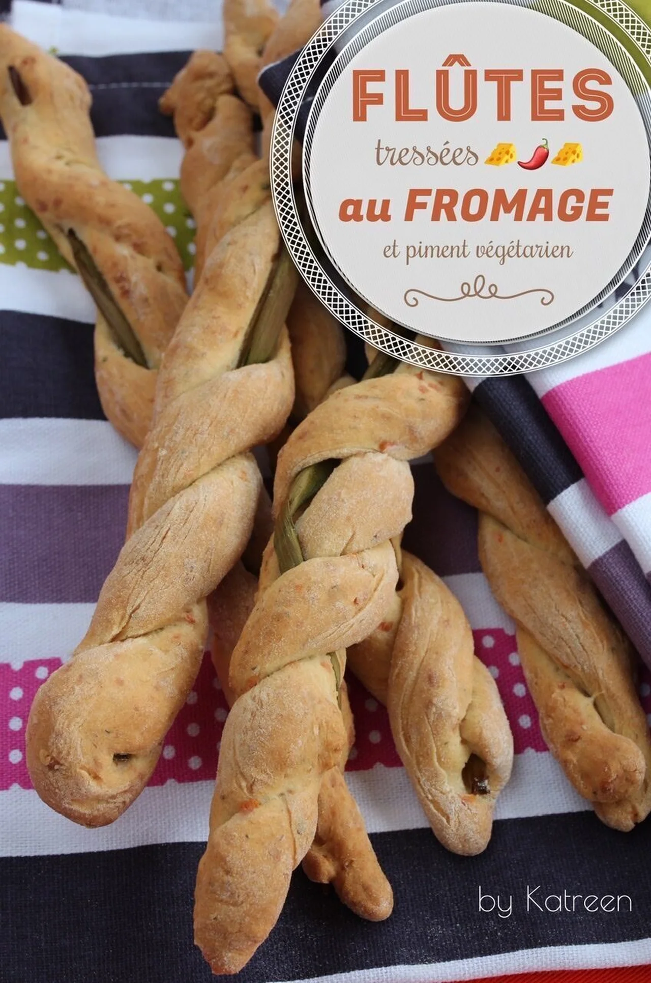 Flûtes tressées au fromage
