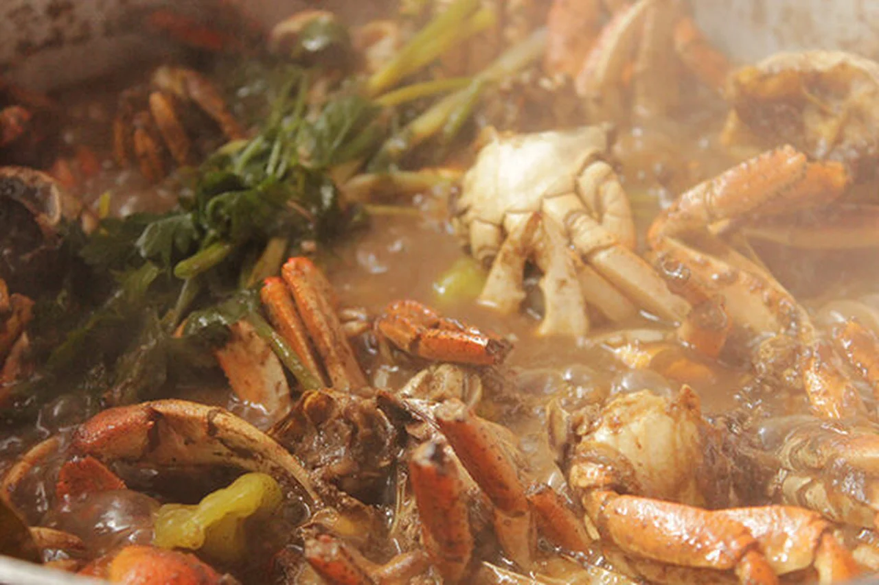 Fricassée de crabes de terre
