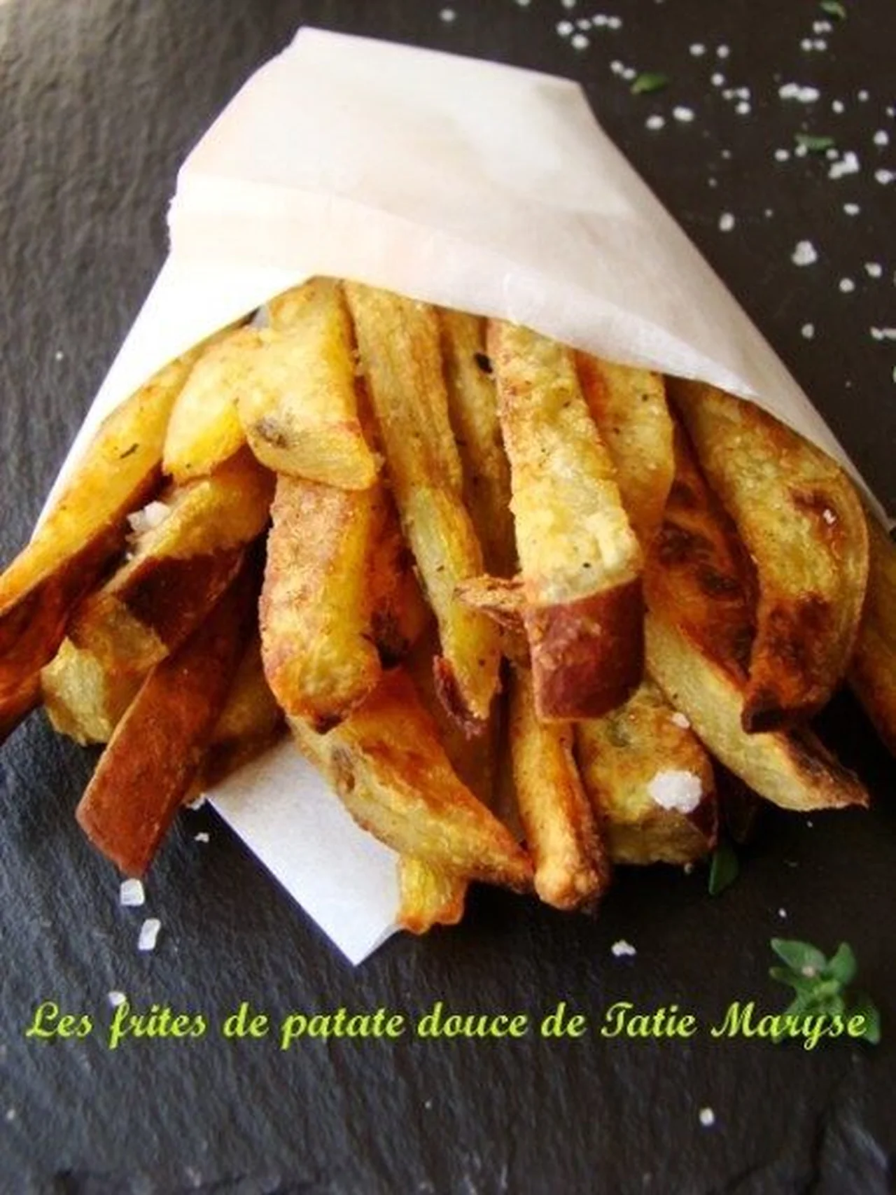 Frites de patate douce au four