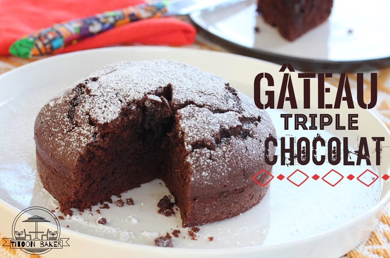 Gâteau triple chocolat