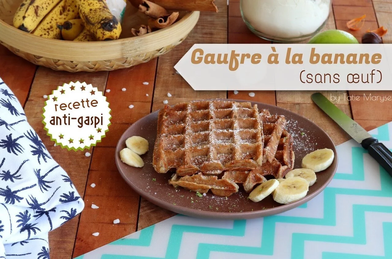Gaufres à la banane (sans œuf)