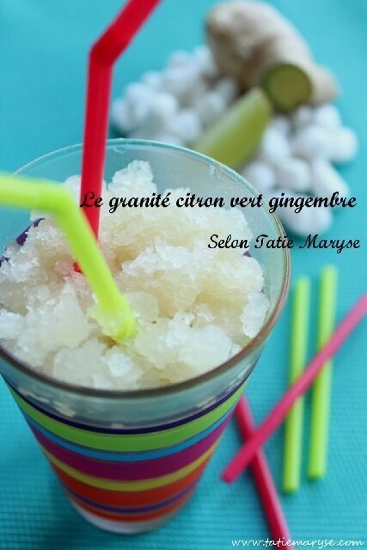 Granité citron vert gingembre