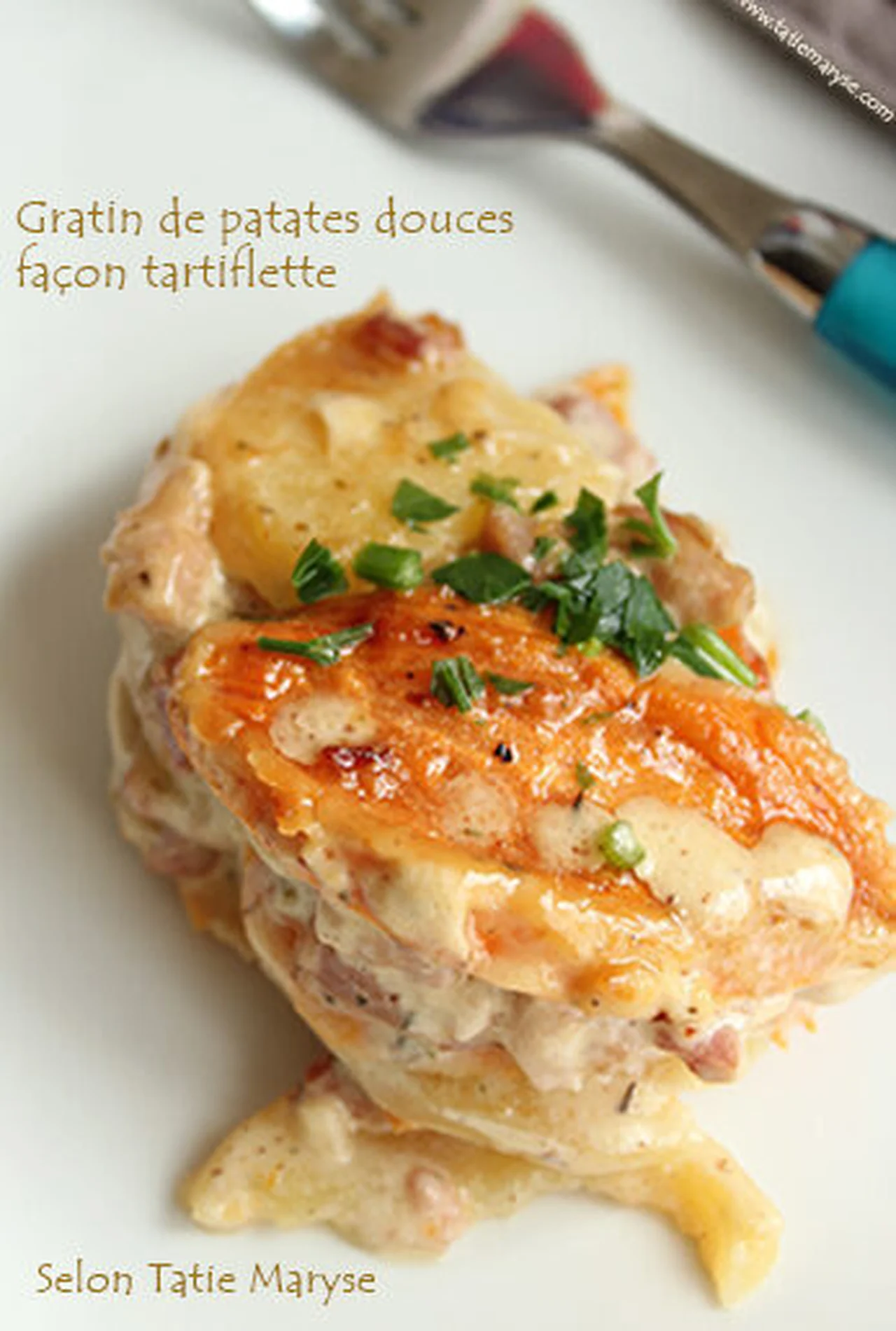 Gratin de patate douce façon tartiflette