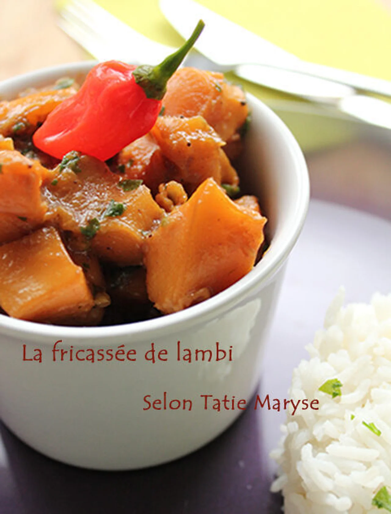Fricassée de lambi antillaise