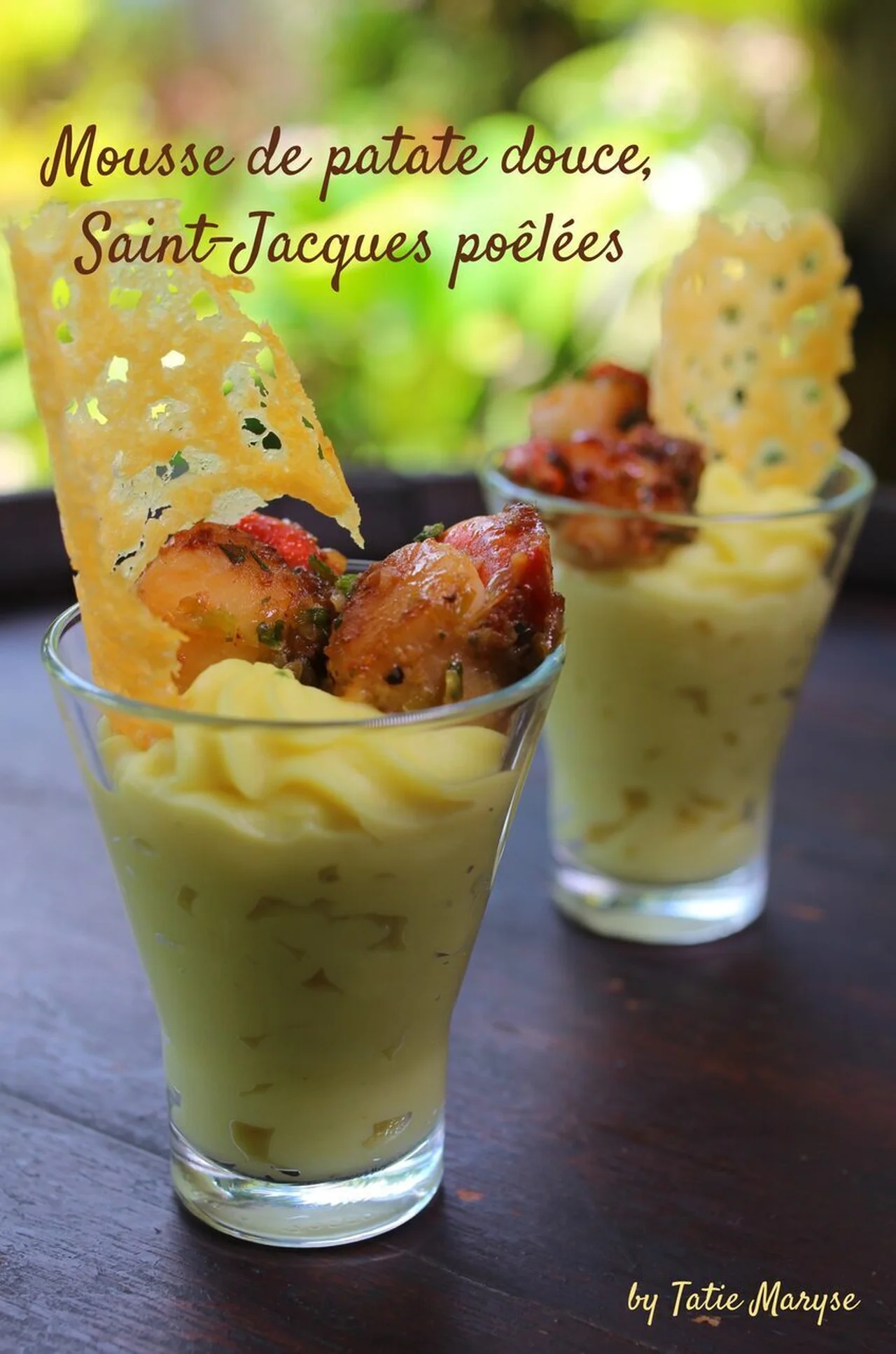 Mousse de patate douce, Saint-Jacques poêlées