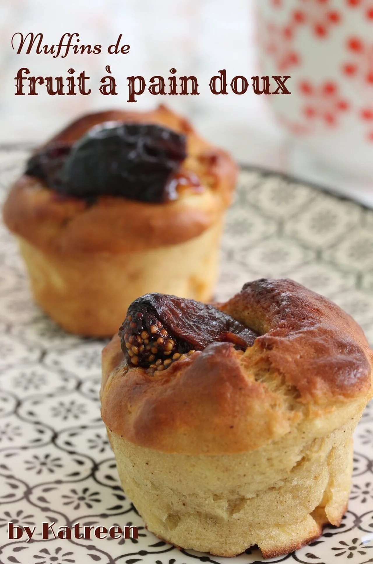 Muffins de fruit à pain doux