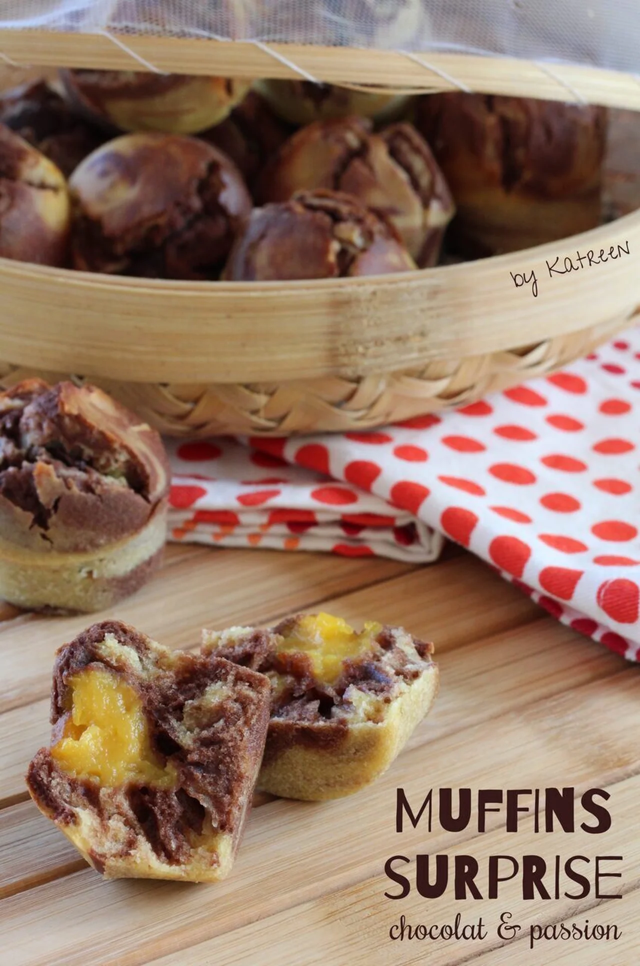 Muffins surprise chocolat-passion