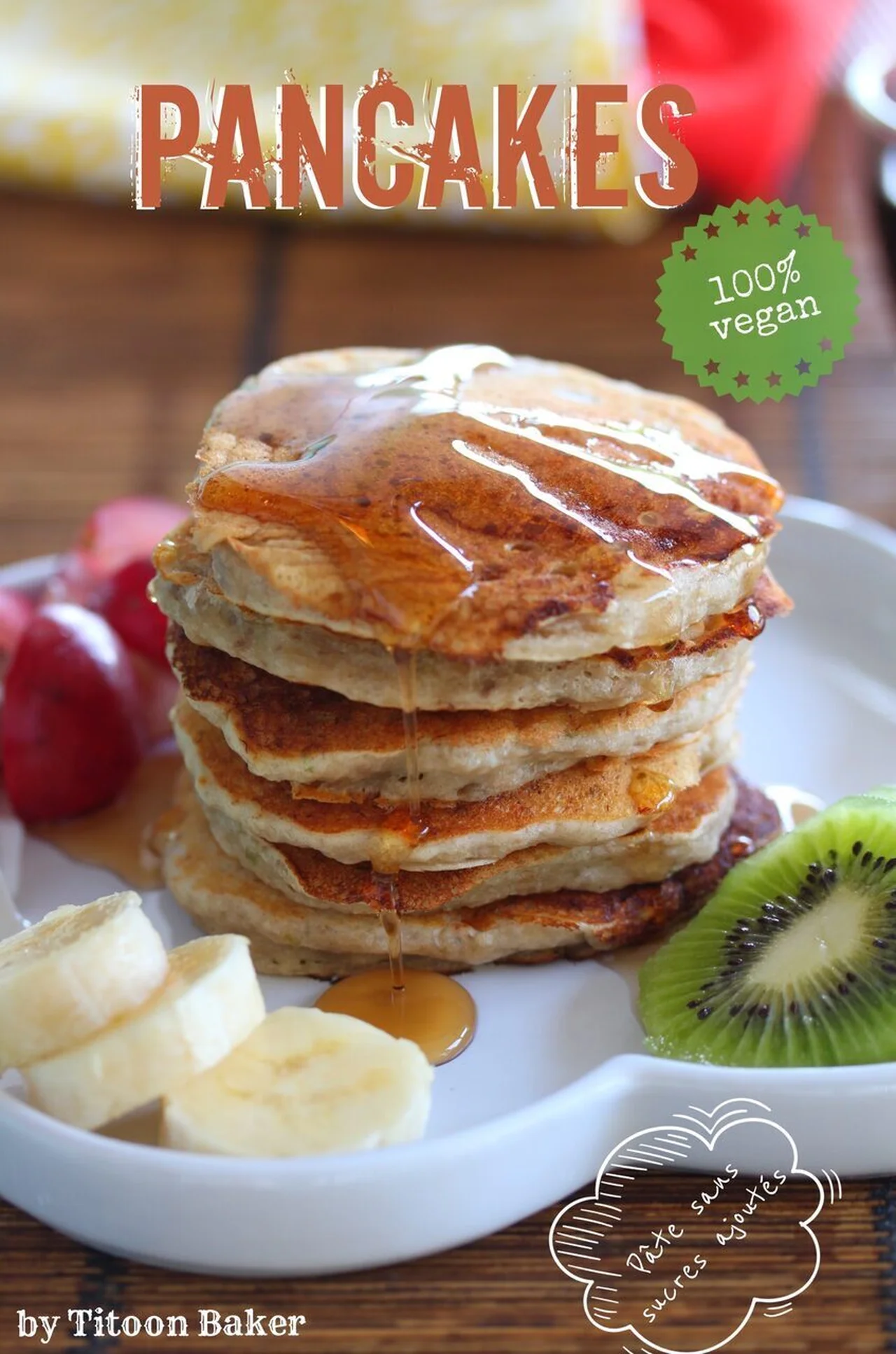 Pancakes vegan à la banane sans sucres ajoutés