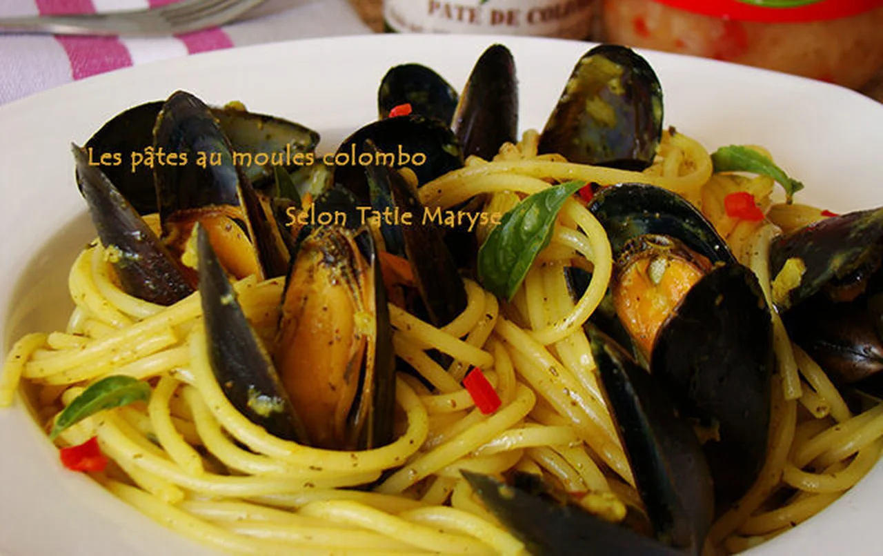 Pâtes aux moules créoles