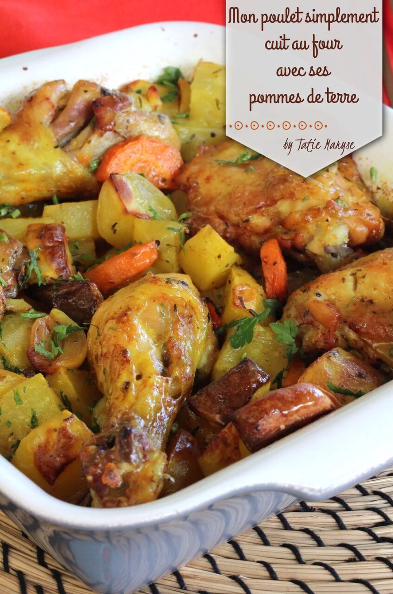 Poulet au four et ses pommes de terre