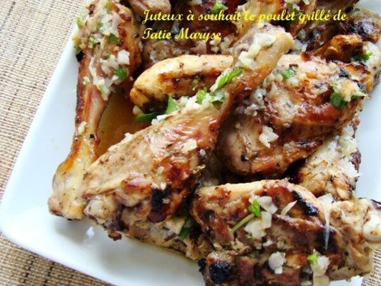 Poulet grillé et assaisonné façon antillaise