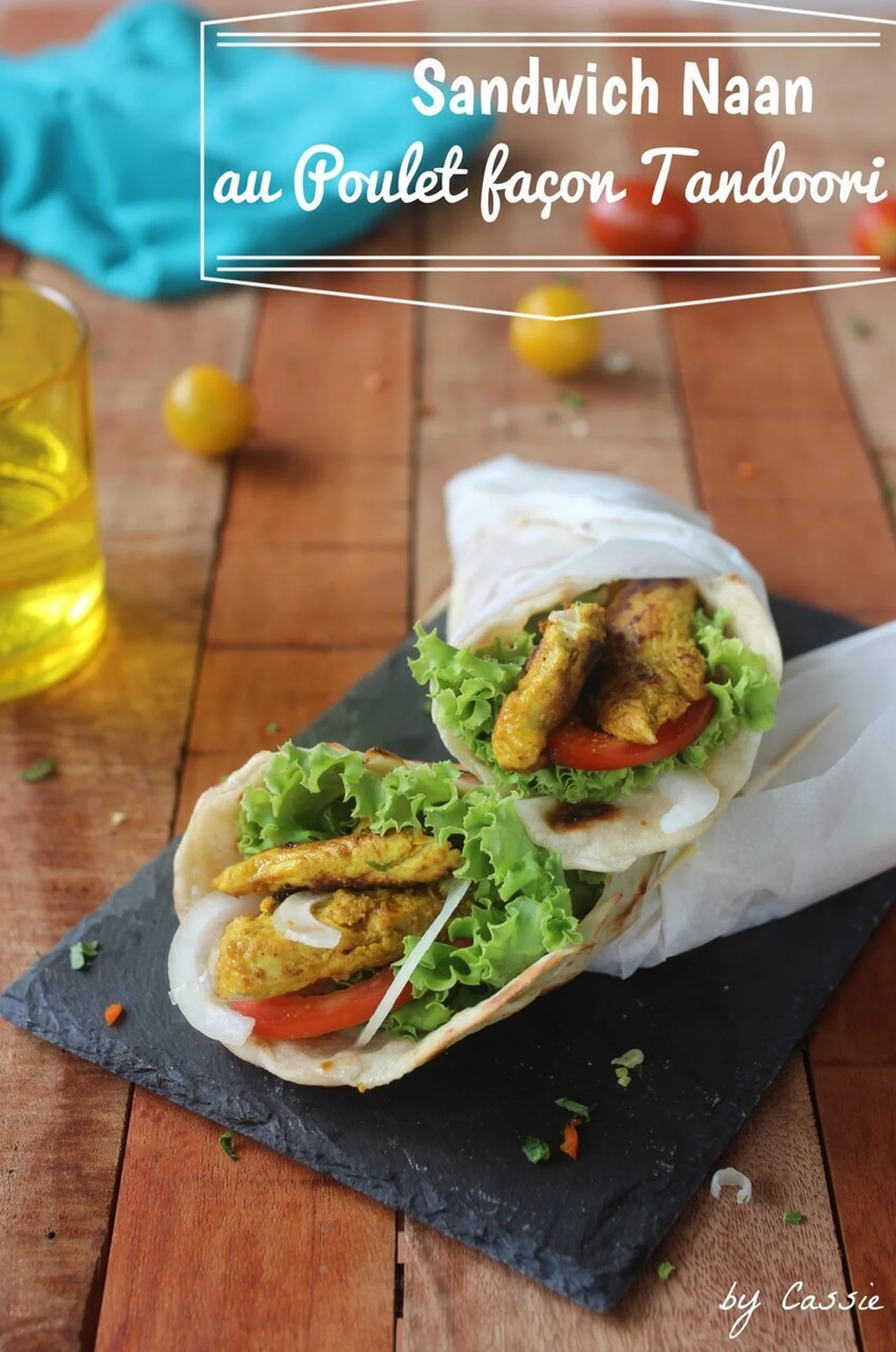 Sandwich naan au poulet façon tandoori
