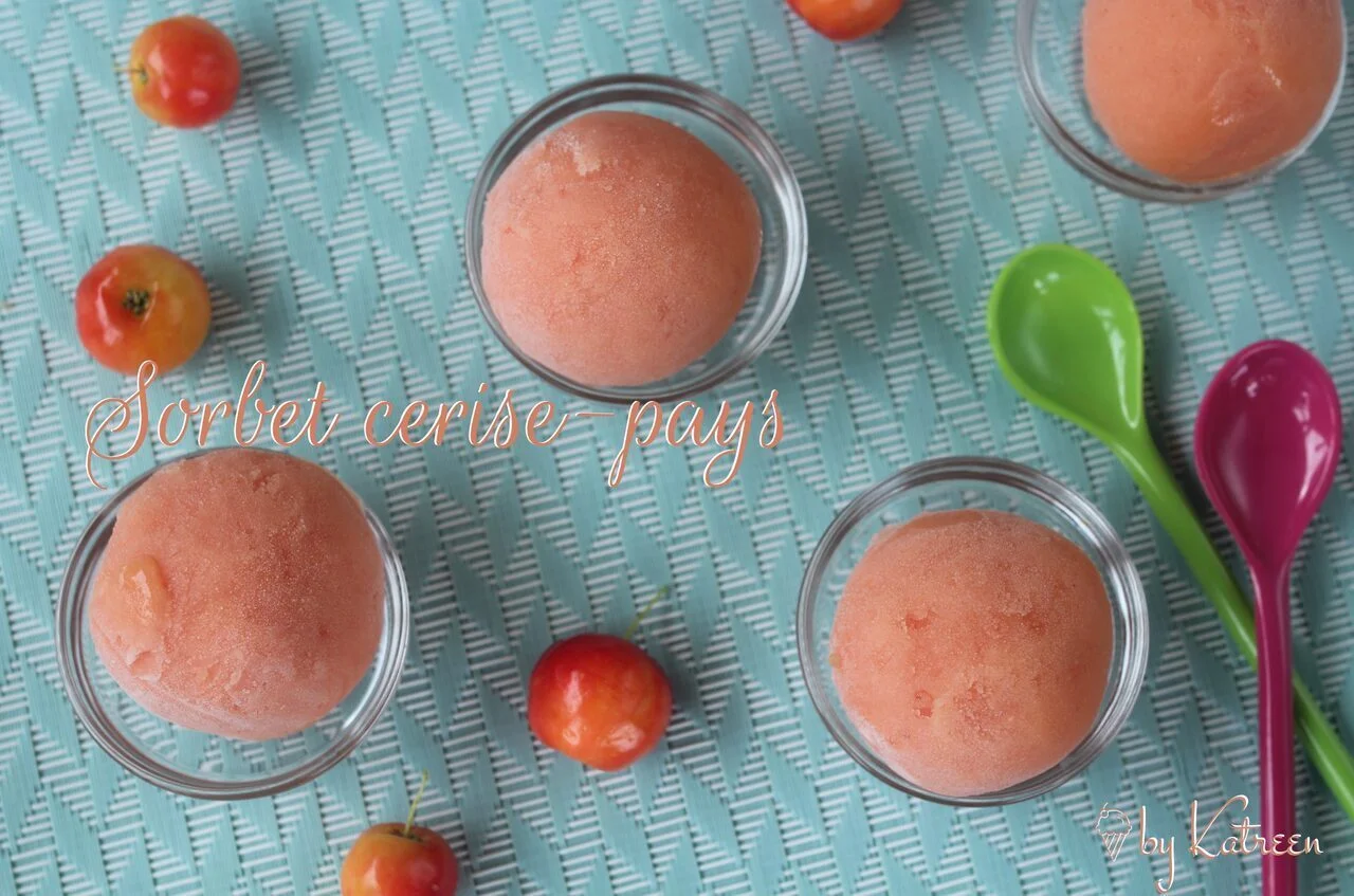 Sorbet cerise-pays maison