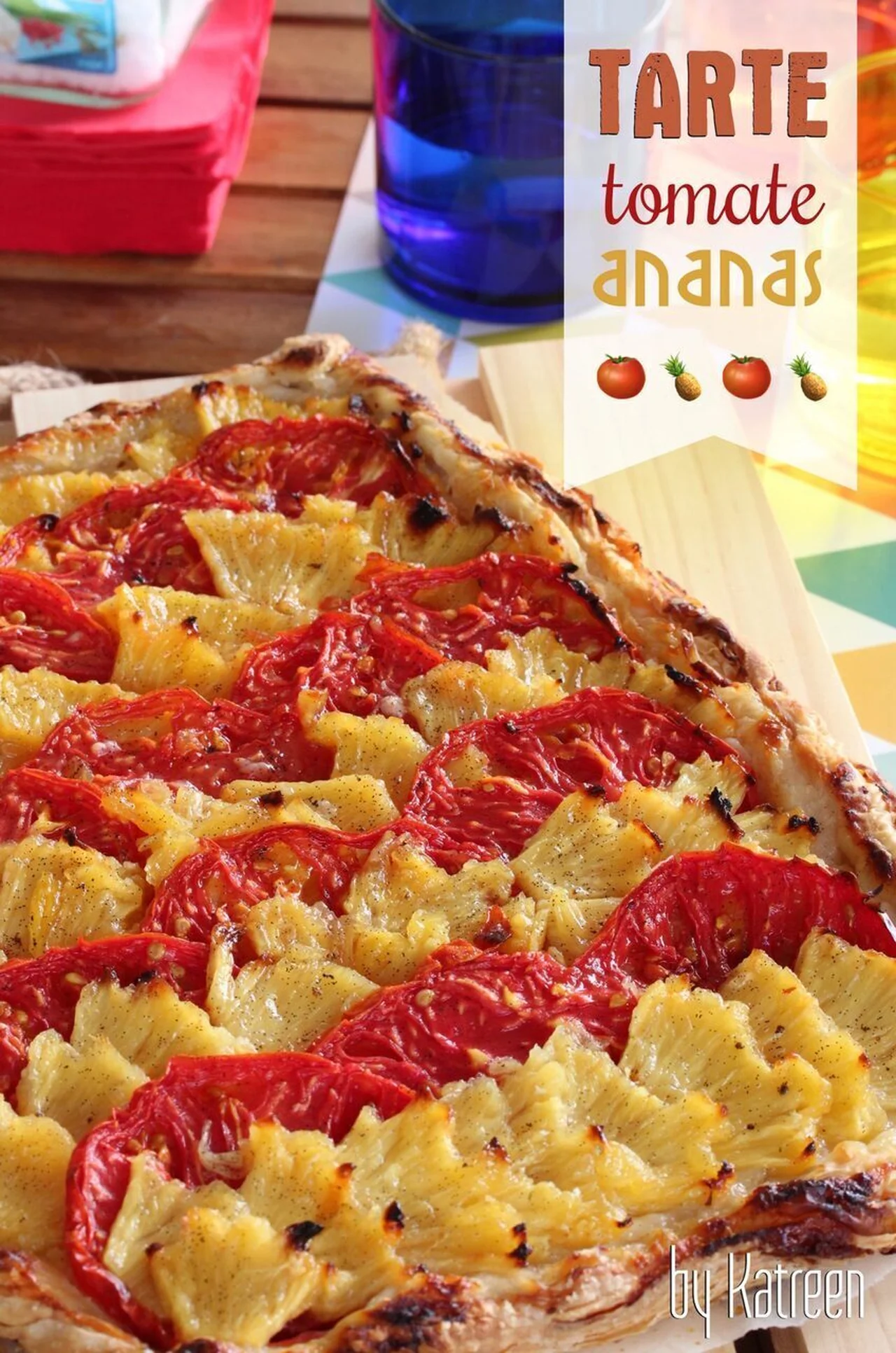 Tarte ananas et tomate antillaise
