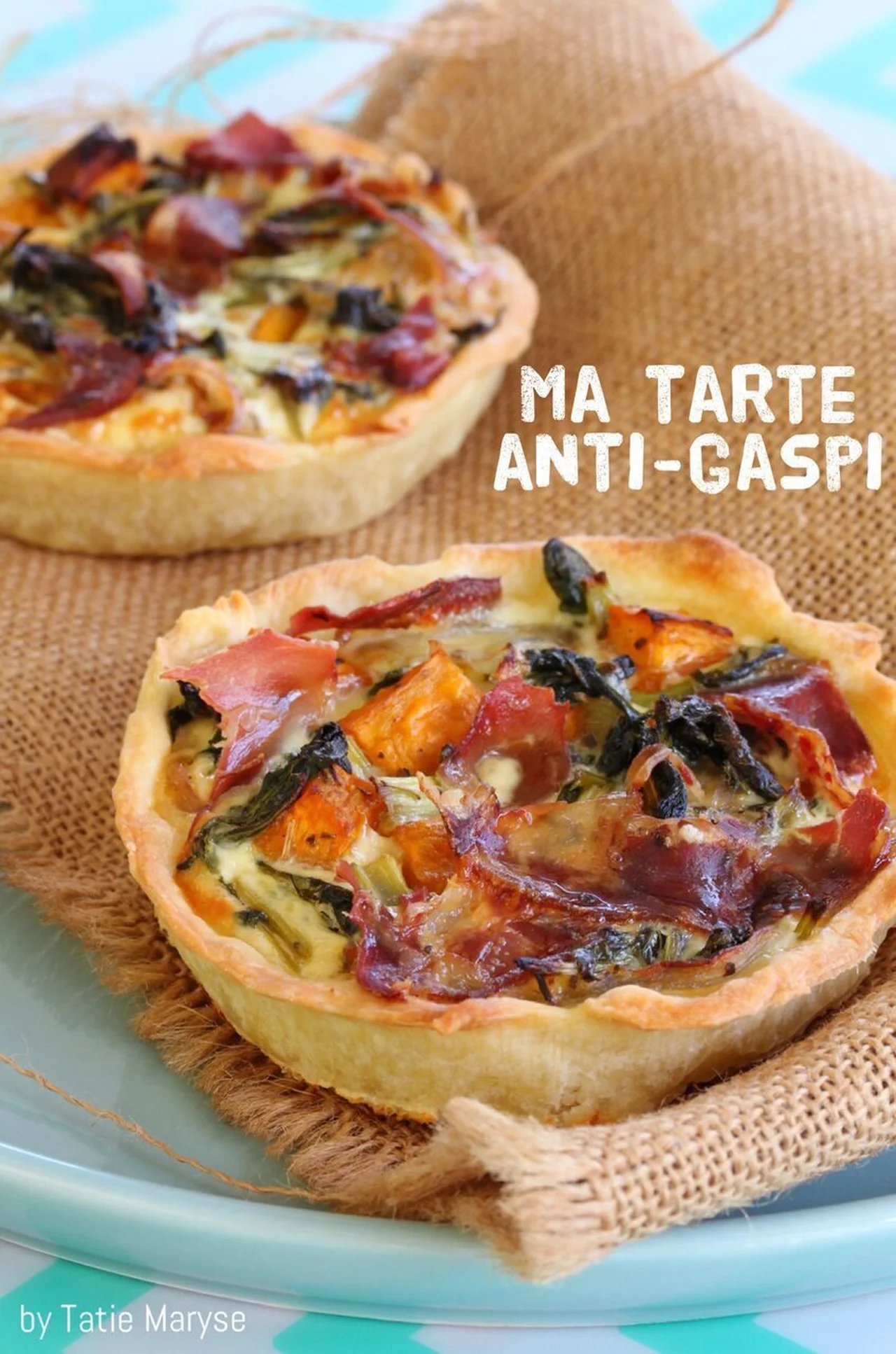 Tarte aux fanes de radis et au giraumon