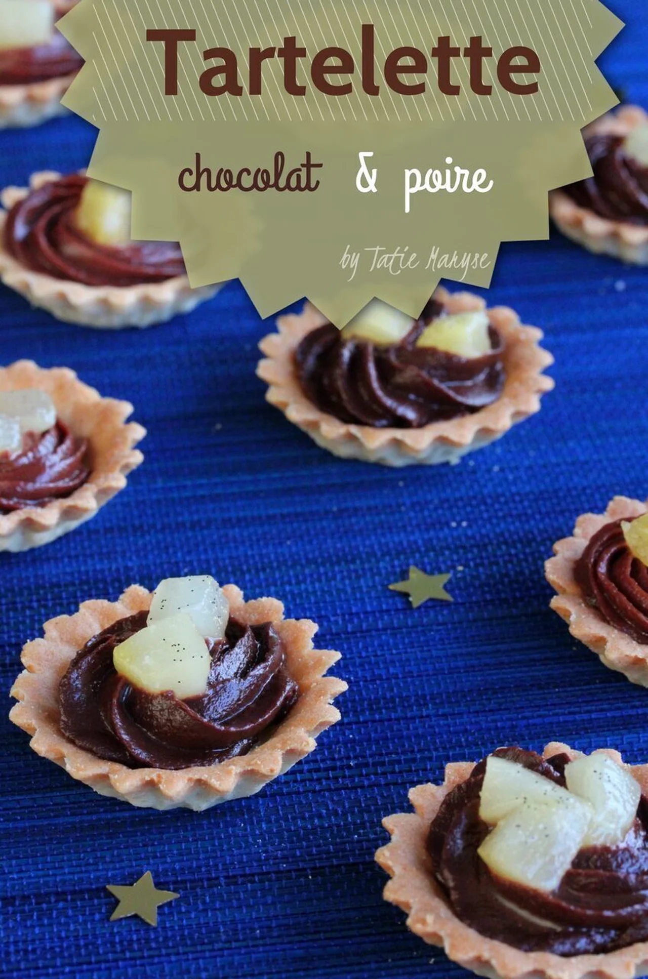 Mini-tartes chocolat poire vanillée