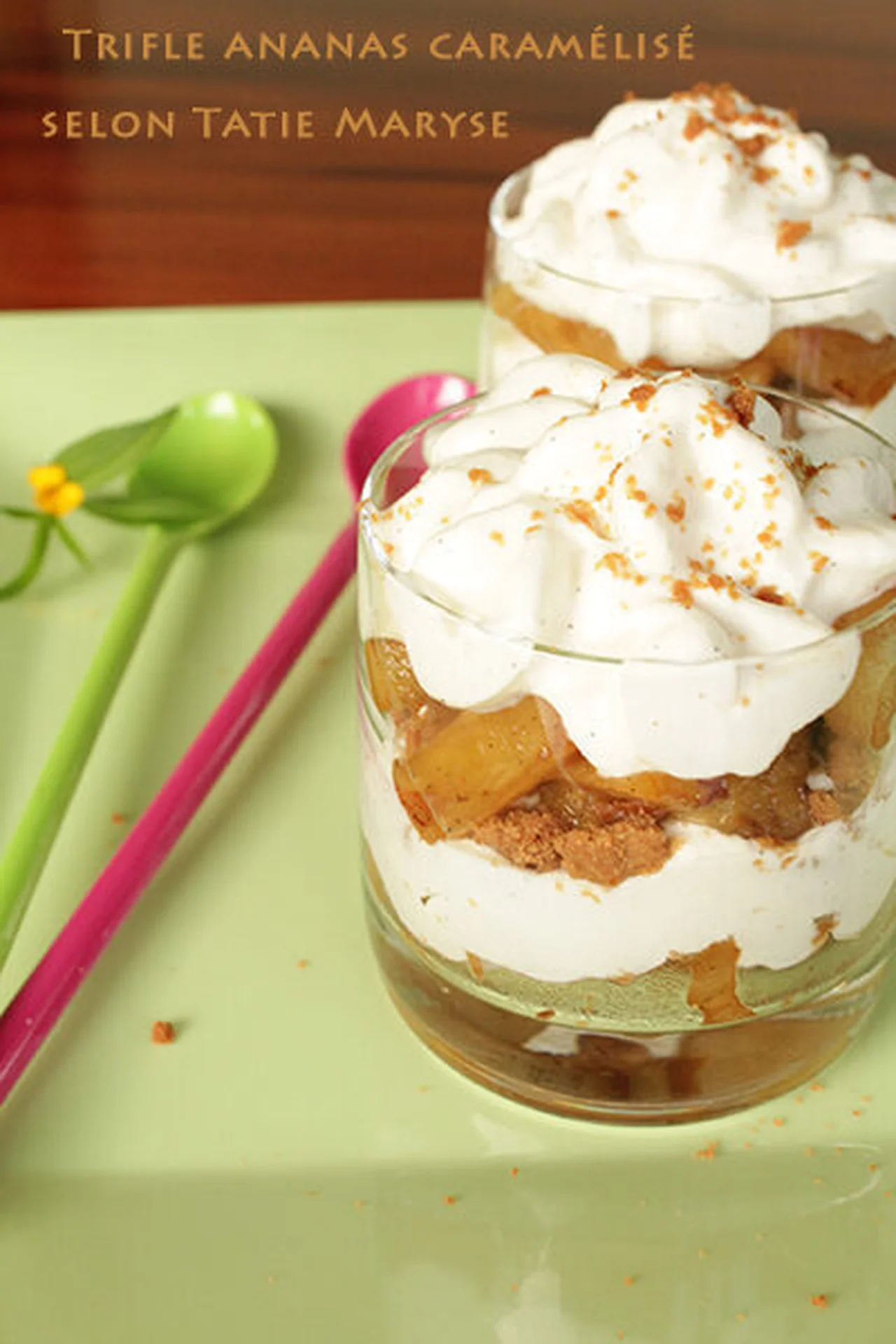 Trifle d'ananas caramélisé