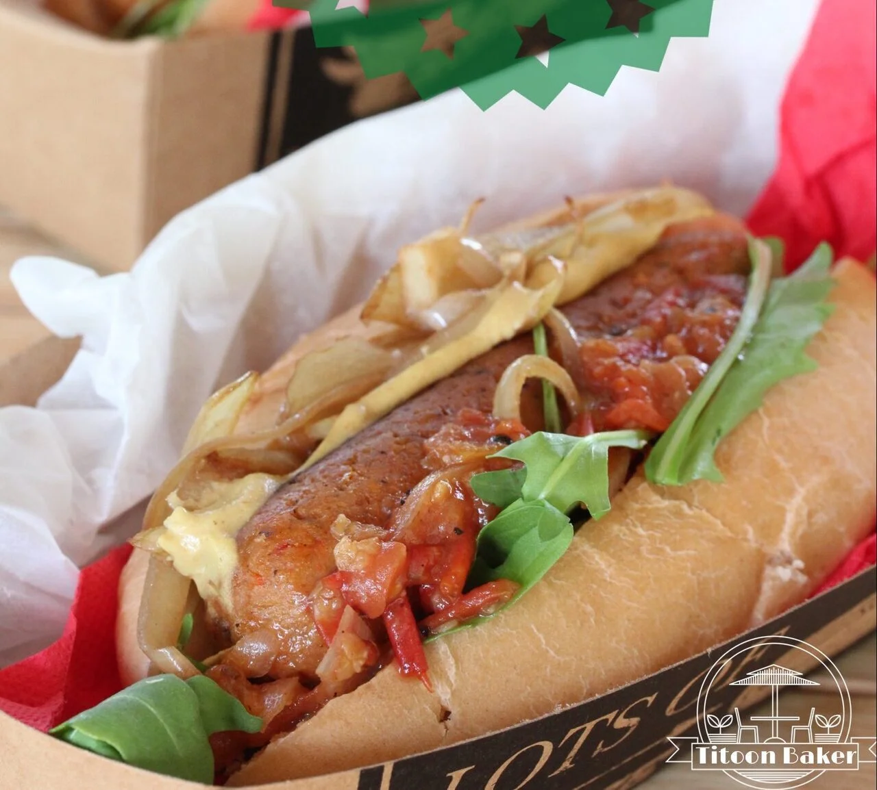 Vegan hot dog antillais