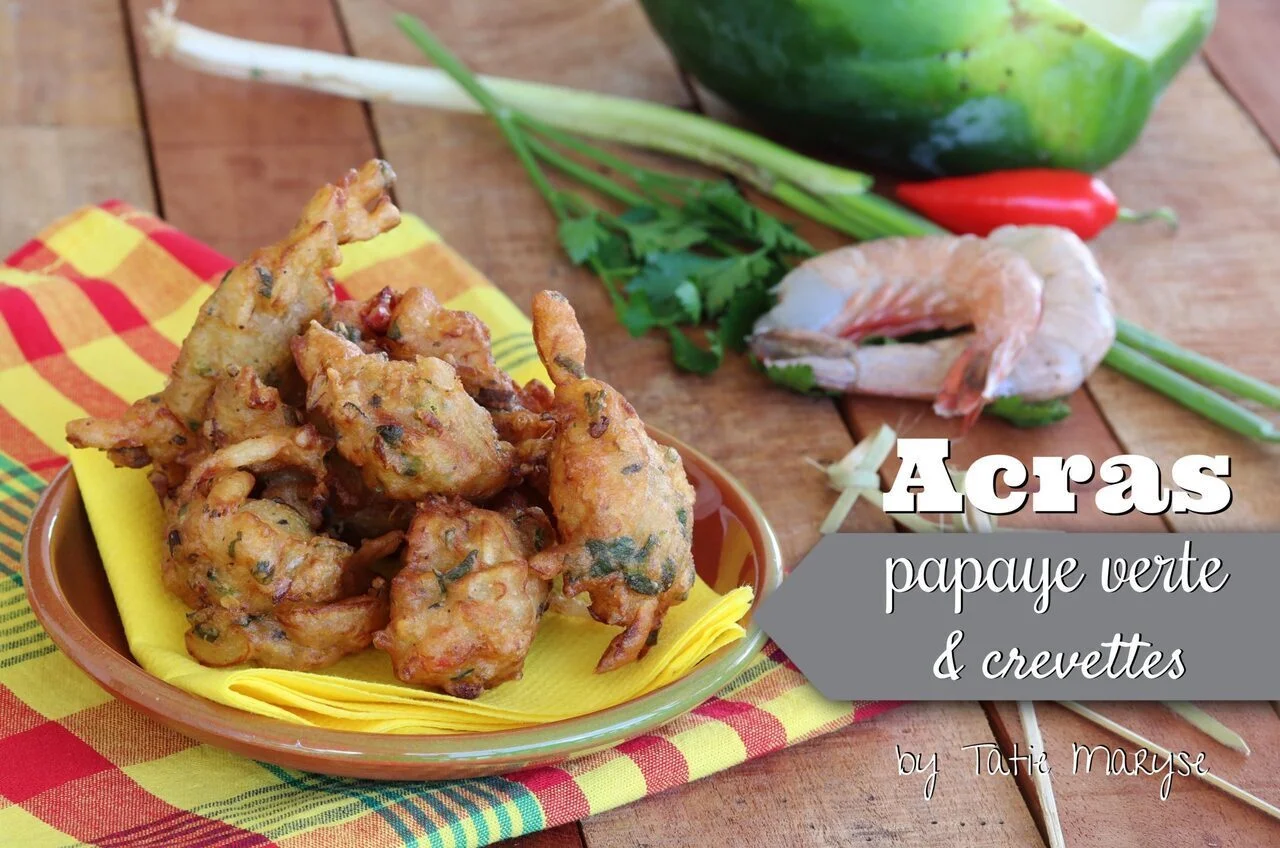 Acras de papaye verte et crevettes