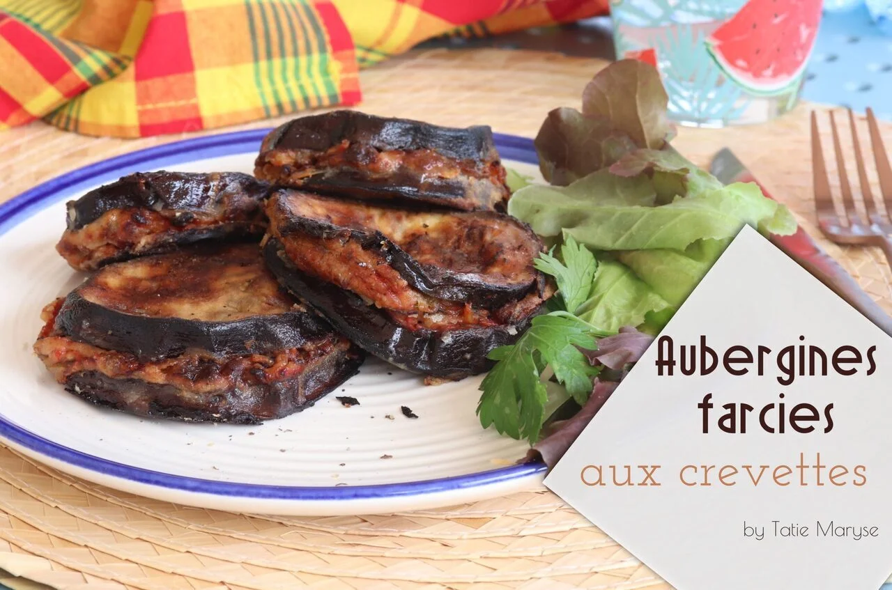 Aubergines farcies aux crevettes