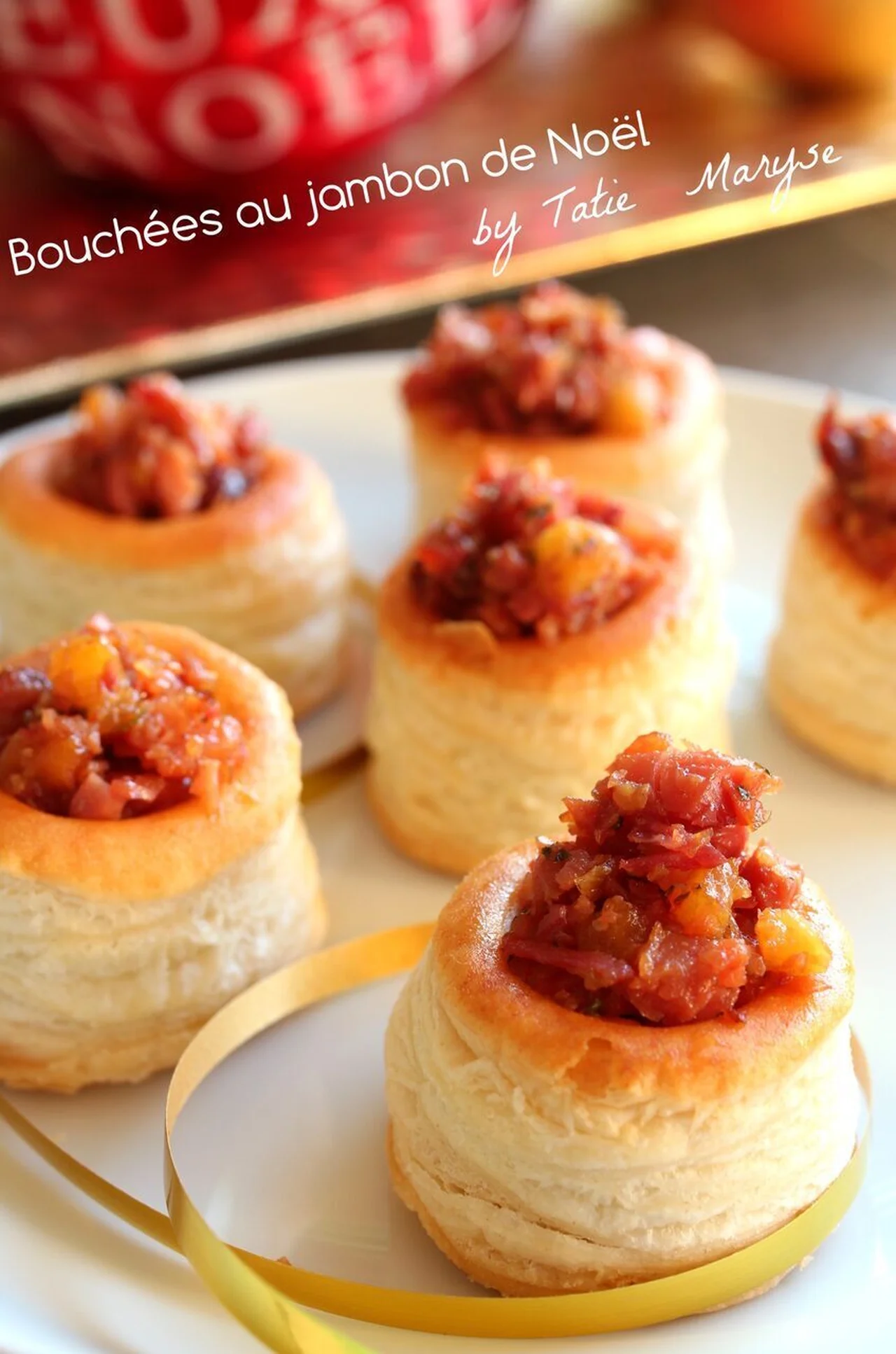 Bouchées de jambon de Noël caramélisé à l'ananas