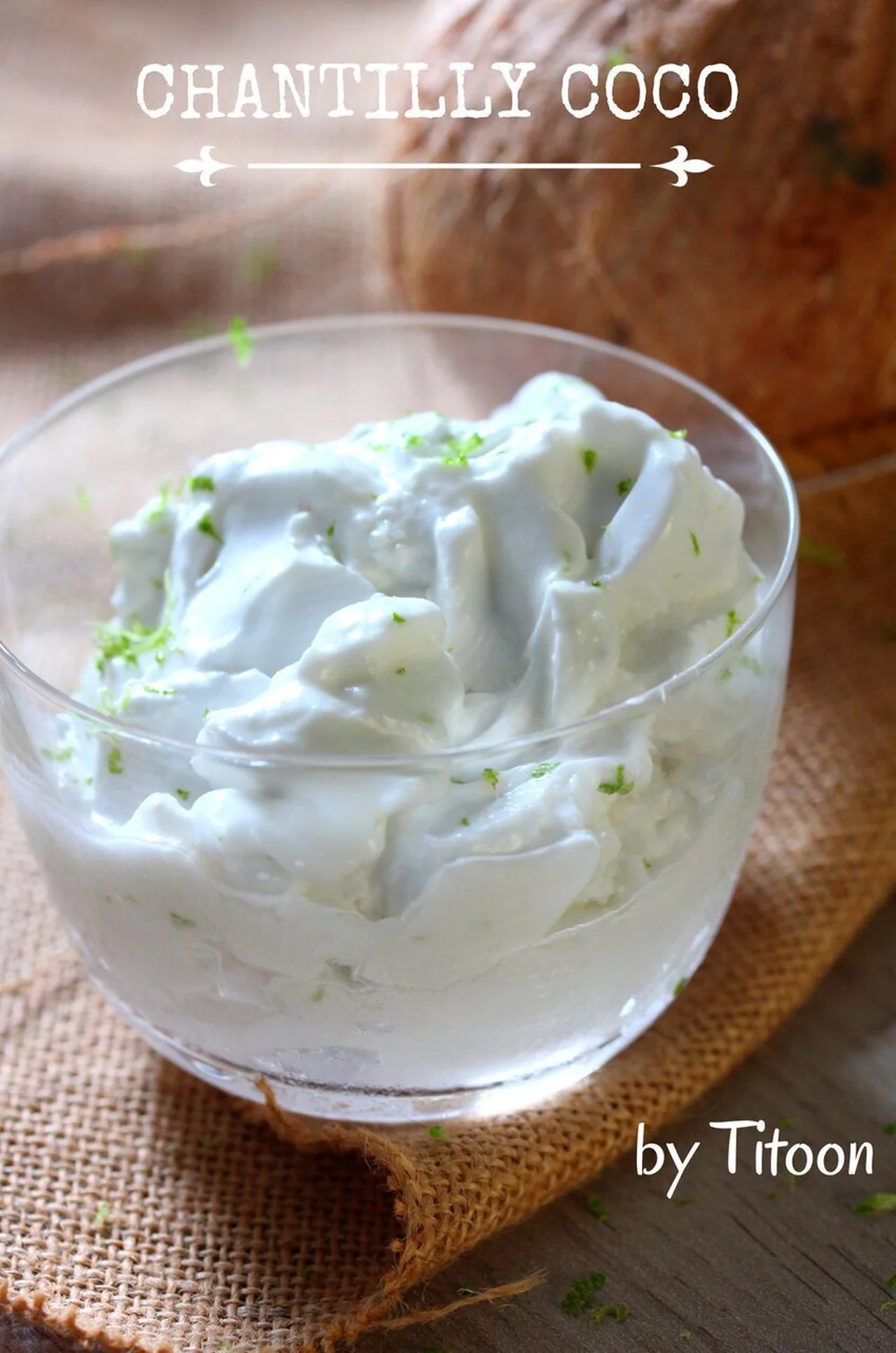 Crème chantilly au coco