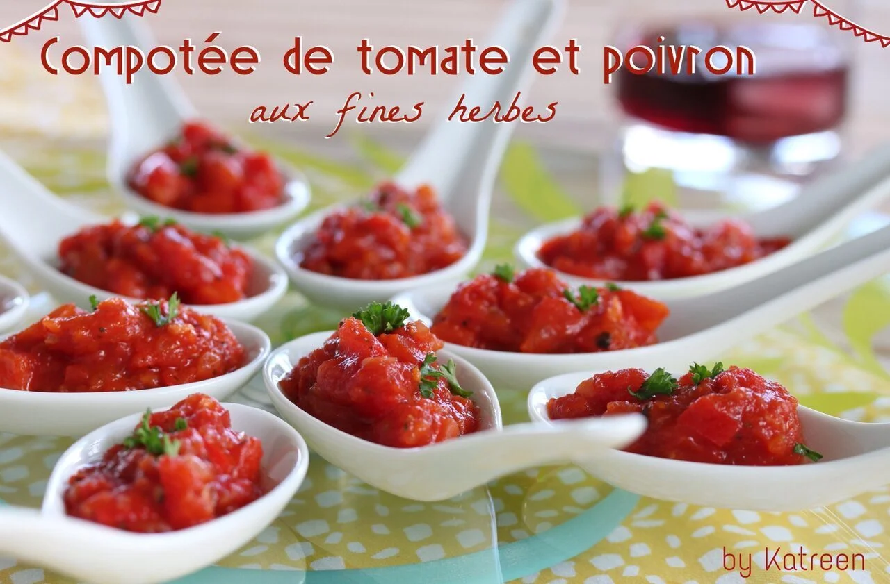 Compotée de tomate et poivron