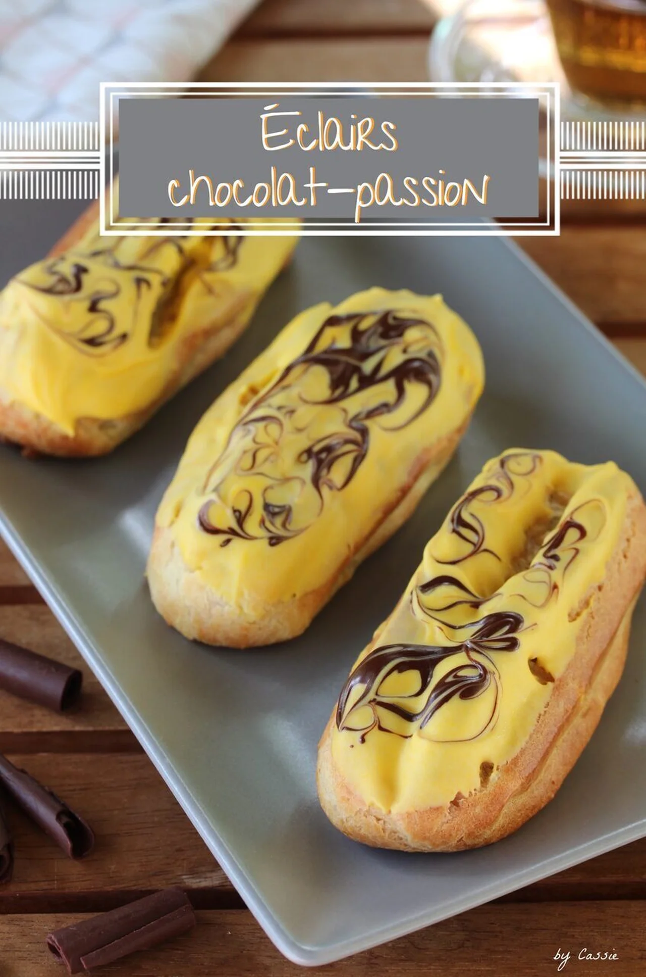 Éclairs chocolat-passion