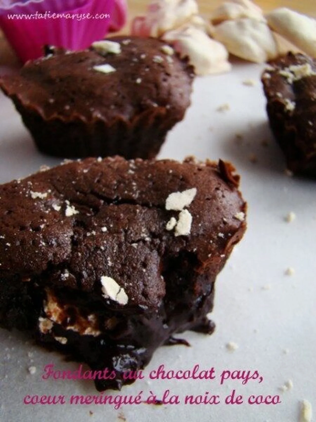 Fondant au chocolat cœur coco