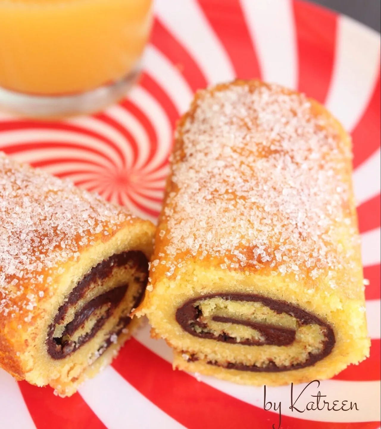 Gâteaux roulés chocolat passion