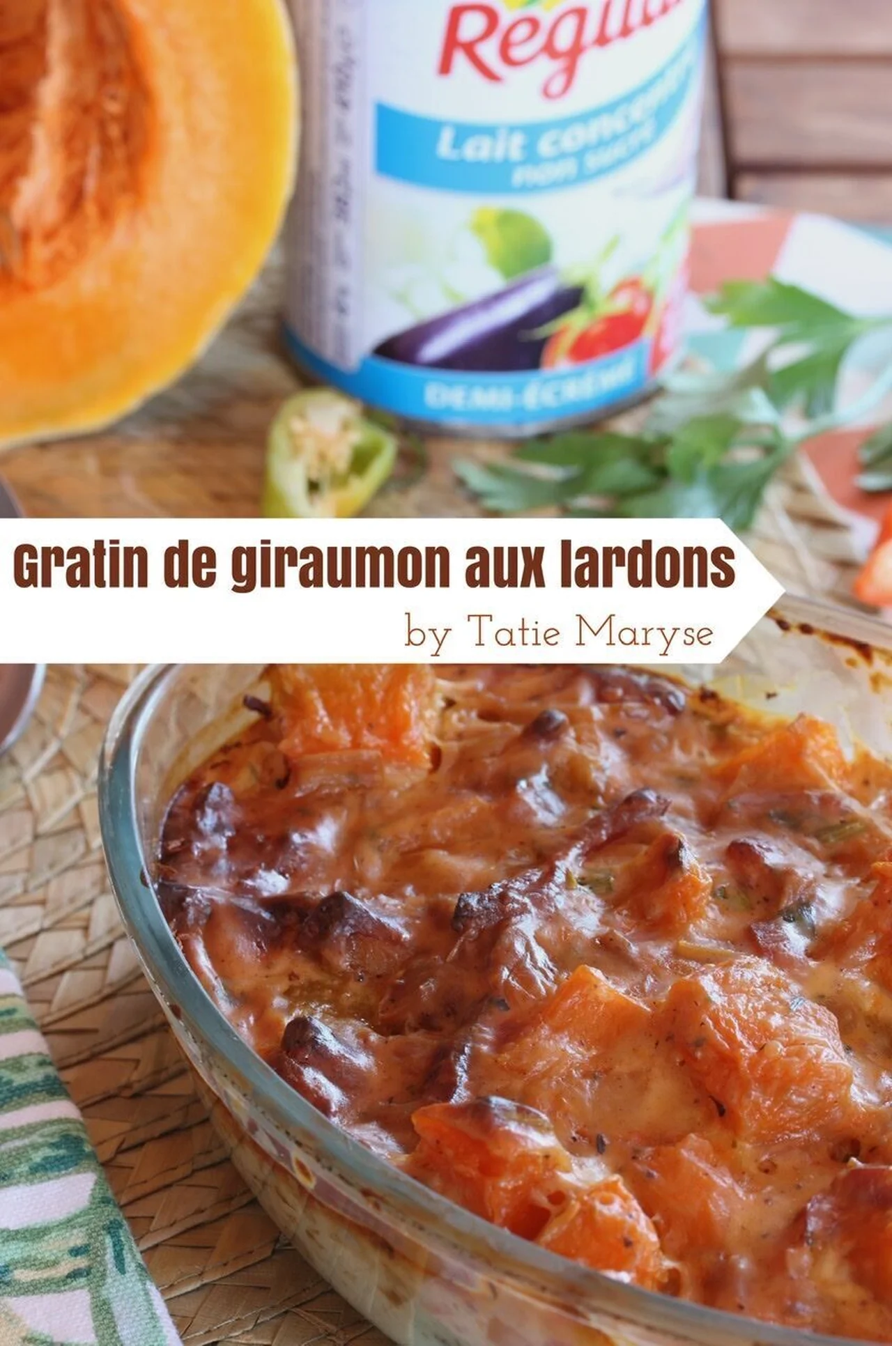 Gratin de giraumon aux lardons