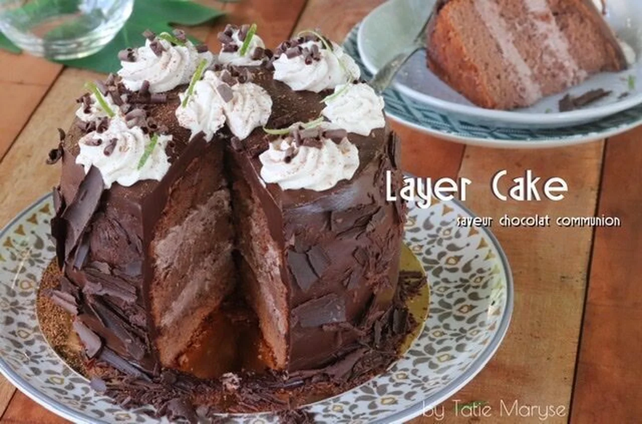Layer cake au chocolat communion