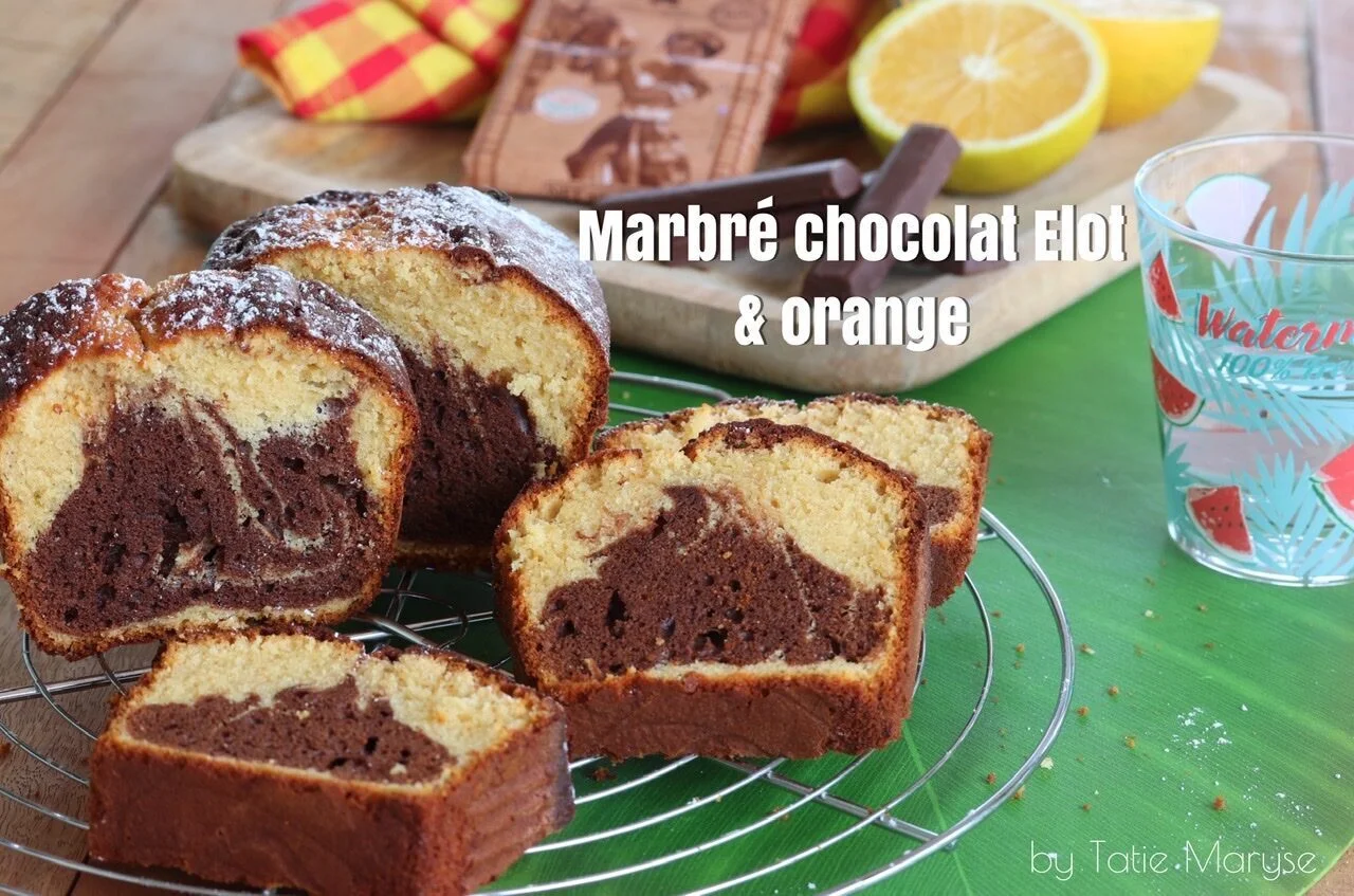 Marbré chocolat et orange