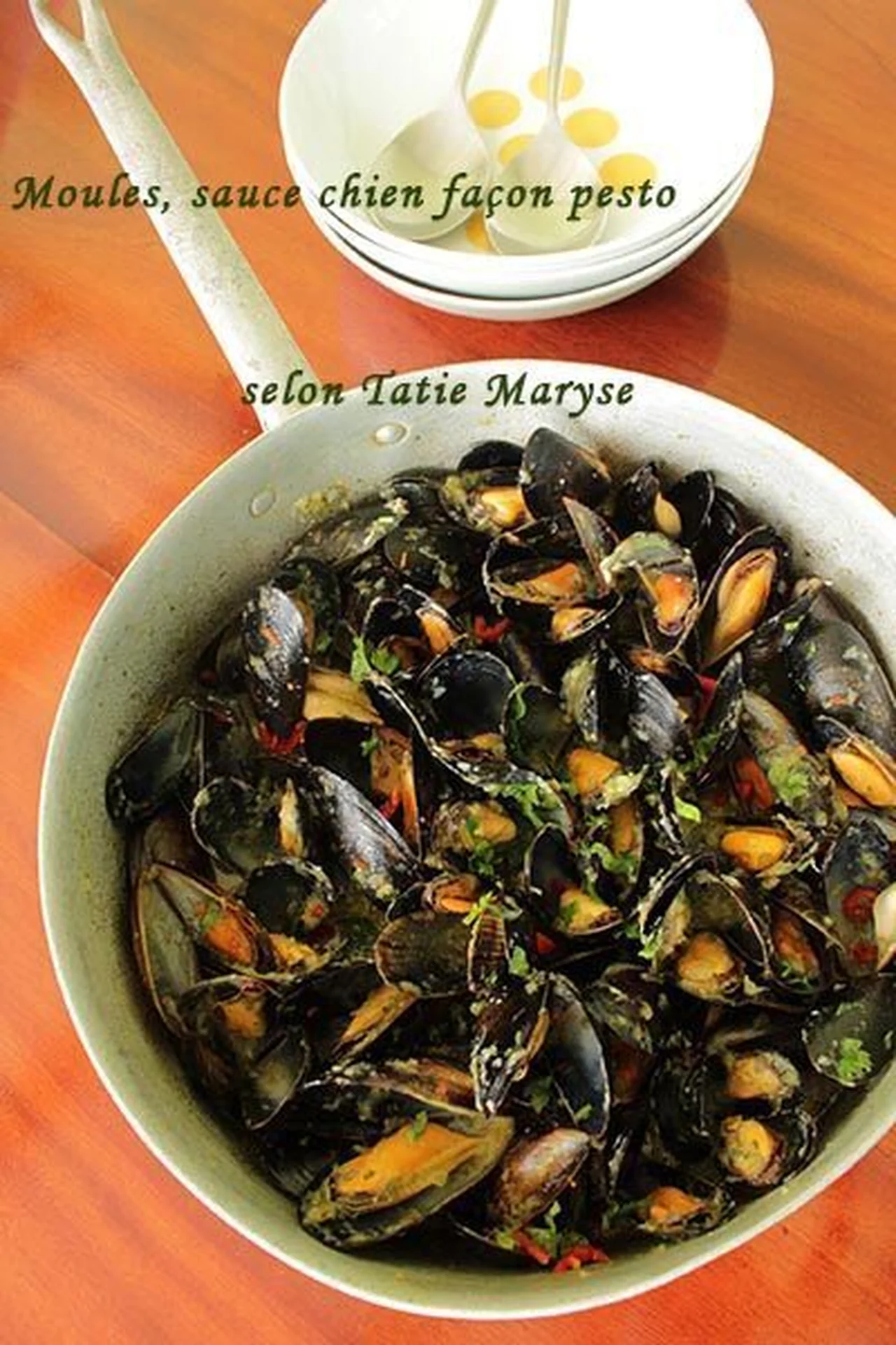 Moules au pesto antillais