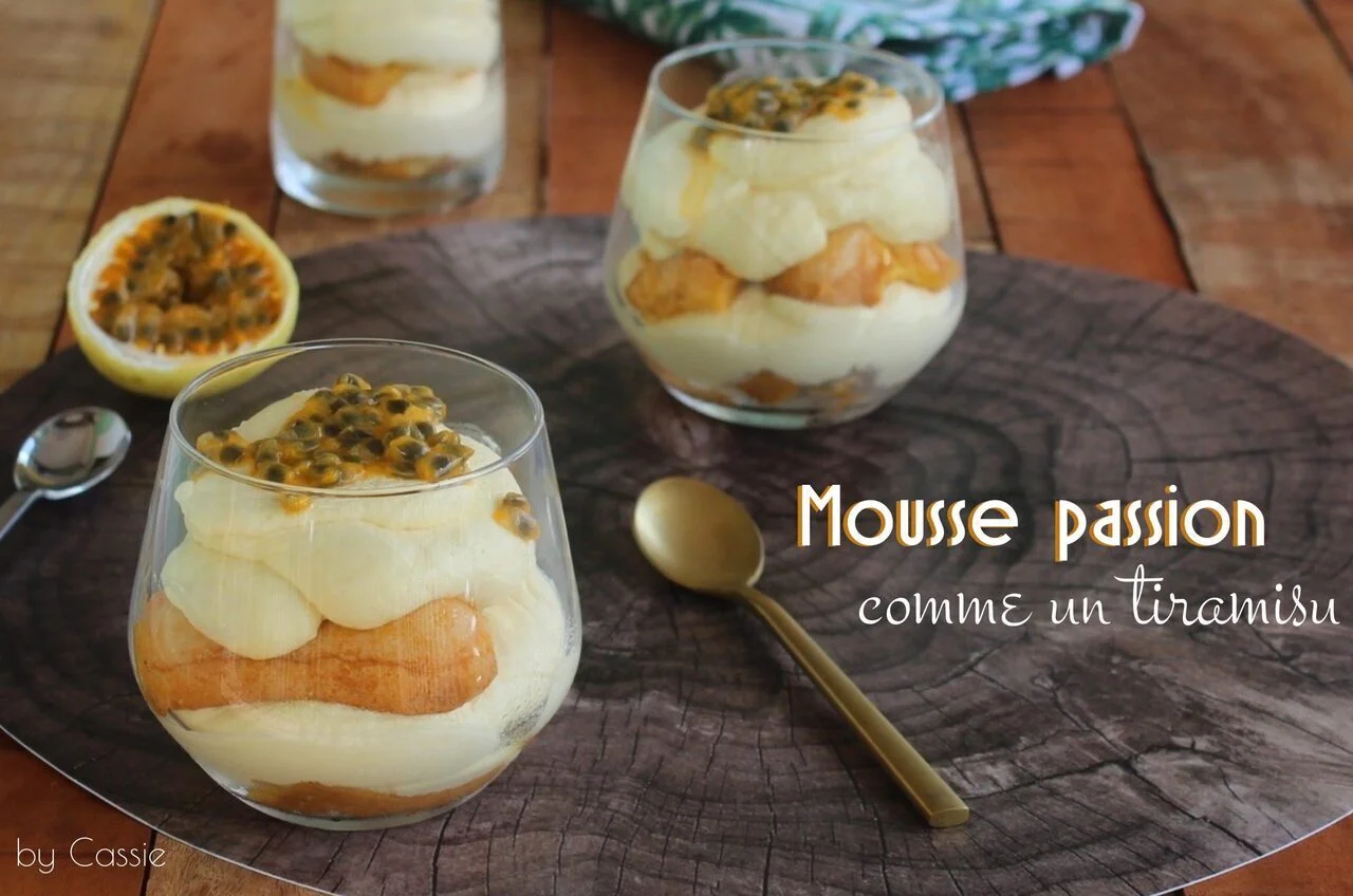 Mousse passion façon tiramisu