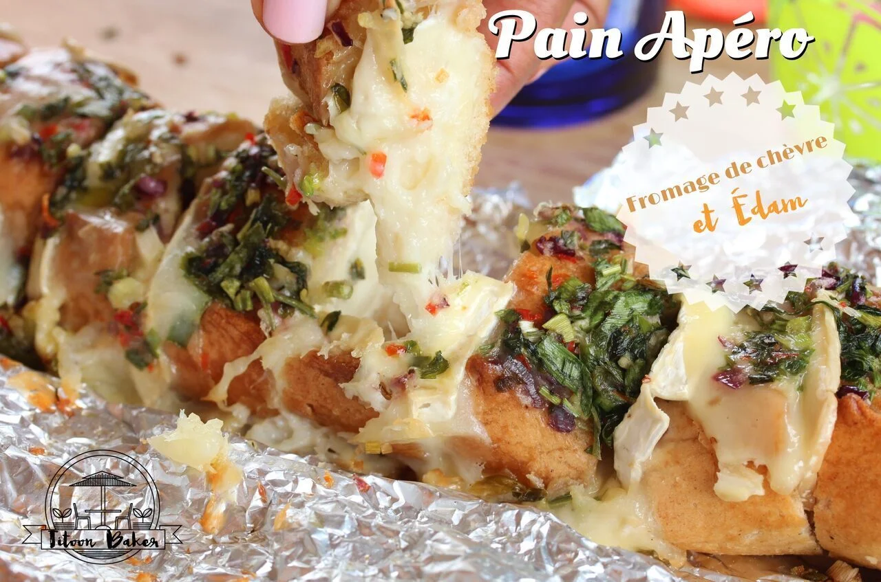 Pain fourré 2 fromages et sauce chien façon pesto