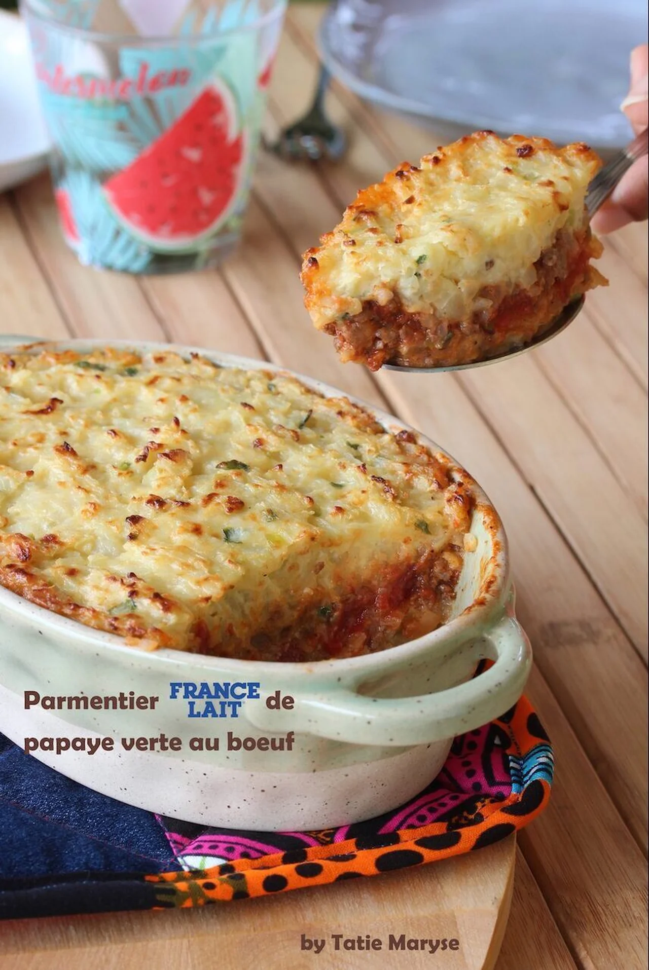 Parmentier à la papaye et au bœuf